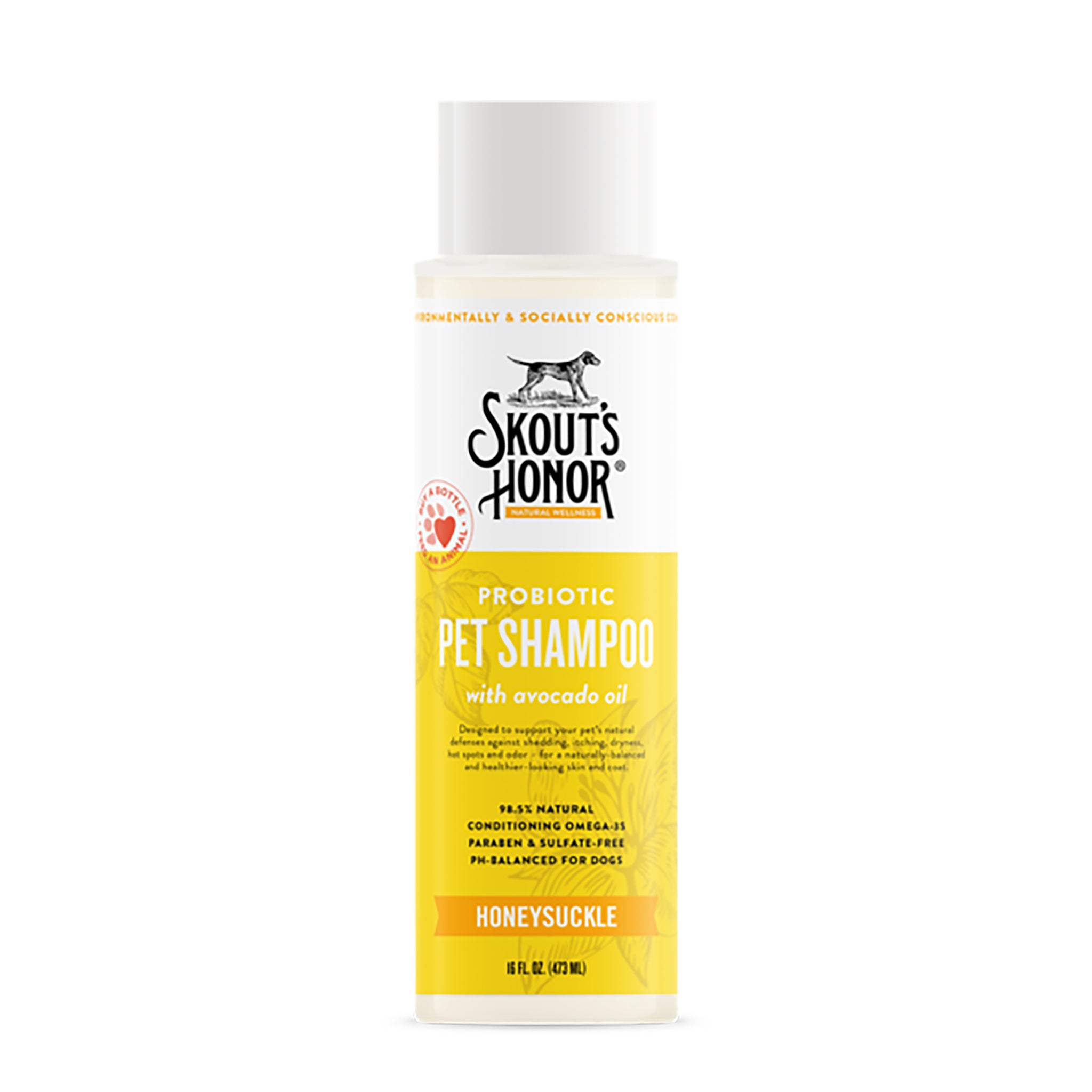 Skout's Honor Honeysuckle Dog Shampoo - Natural Pet Grooming Solution for Sensitive Skin | Perfect for Bath Time & Coat Care