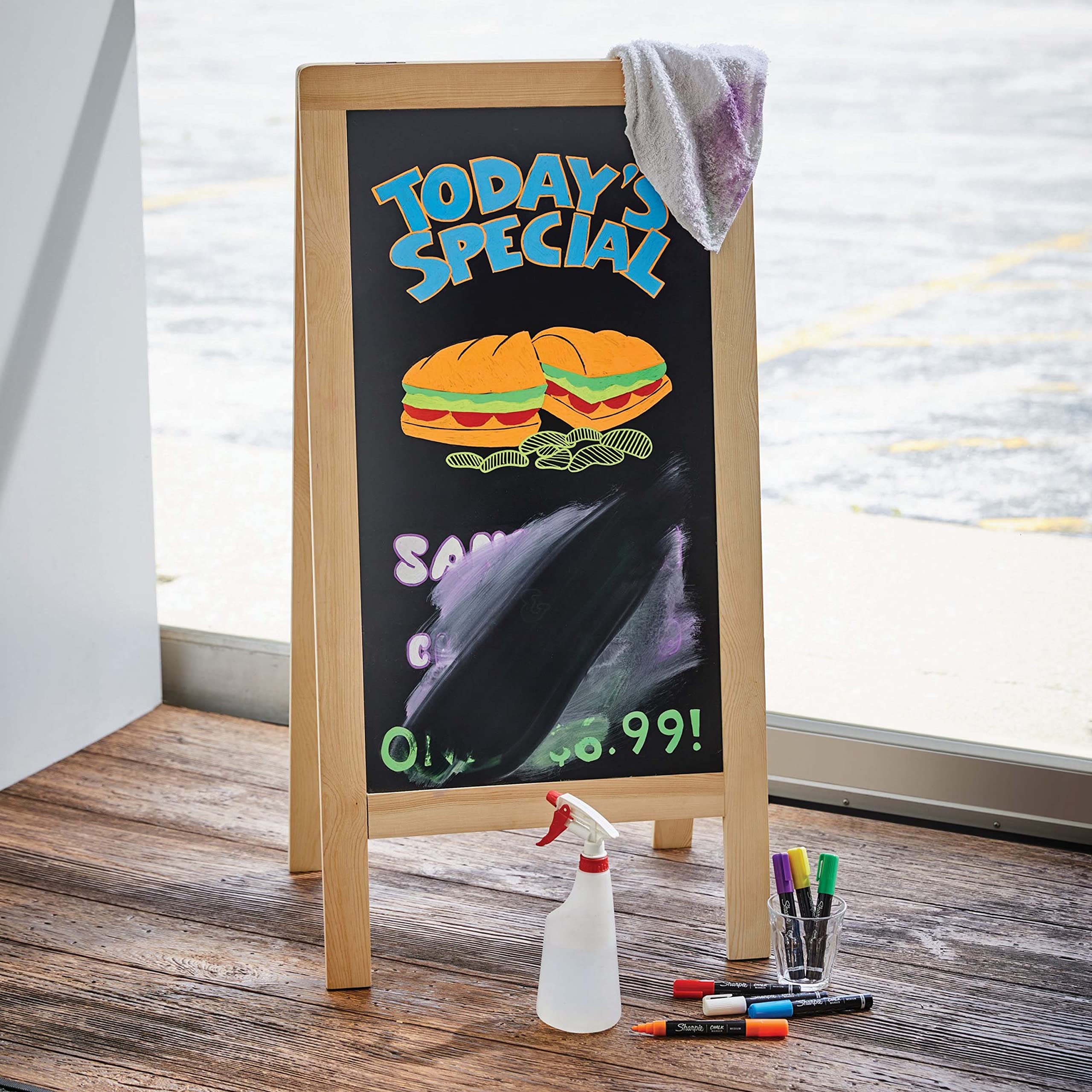 SHARPIE Chalk Markers - Wet Erase Whiteboard Markers, 2-Pack - Perfect for Restaurants, Classrooms & DIY Projects