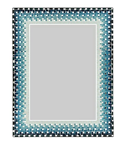 Deep Blue, Teal, Pale Blue, White, Reflective Glass