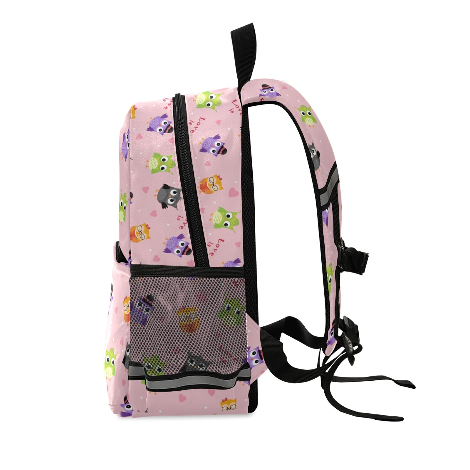 **MNSRUU Cute Owl Kids Backpack for Girls - Lightweight Toddler Hiking Backpack with Chest Strap, School & Preschool Travel Bag for Nursery, Daycare, Outdoor Adventures**