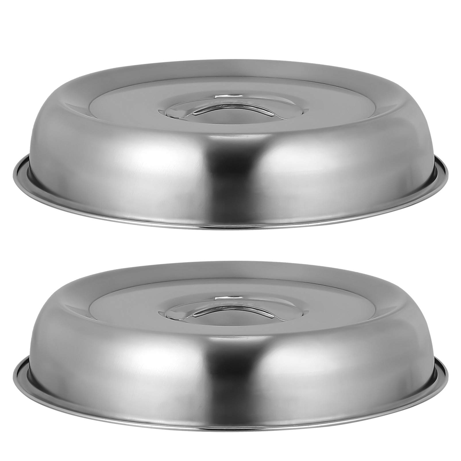 DOITOOL 2-Pack Stainless Steel Melting Dome with Handle - Cheese Melting Cover for Flat Top Grill, Outdoor BBQ & Kitchen Cooking | Perfect for Burgers, Nachos & Fondue Parties