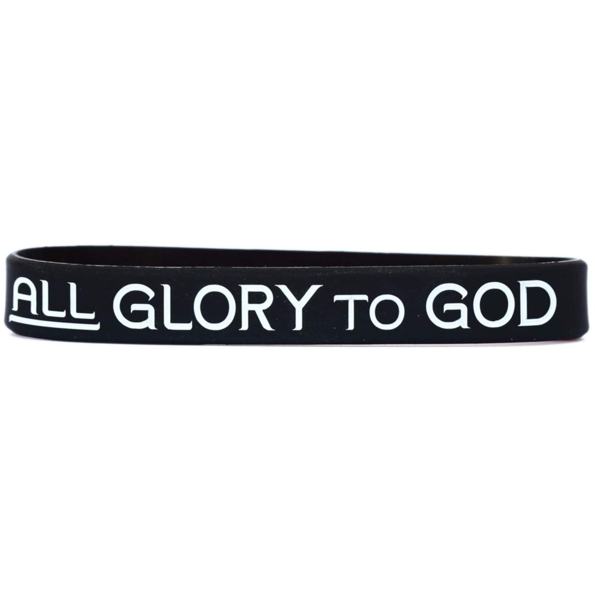 One (1) All Glory to God Wristband Bracelet - Religious Christian Silicone Wristbands for Men & Women - Faith-Based Inspirational Accessory for Church, Prayer & Daily Wear