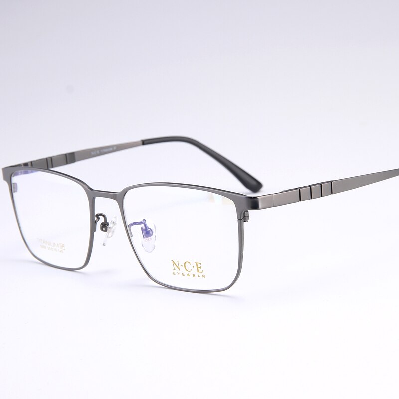 Bclear Men's Full Rim Square Titanium Eyeglasses Frame My5008 - Lightweight Durable Glasses for Work, Reading & Fashion