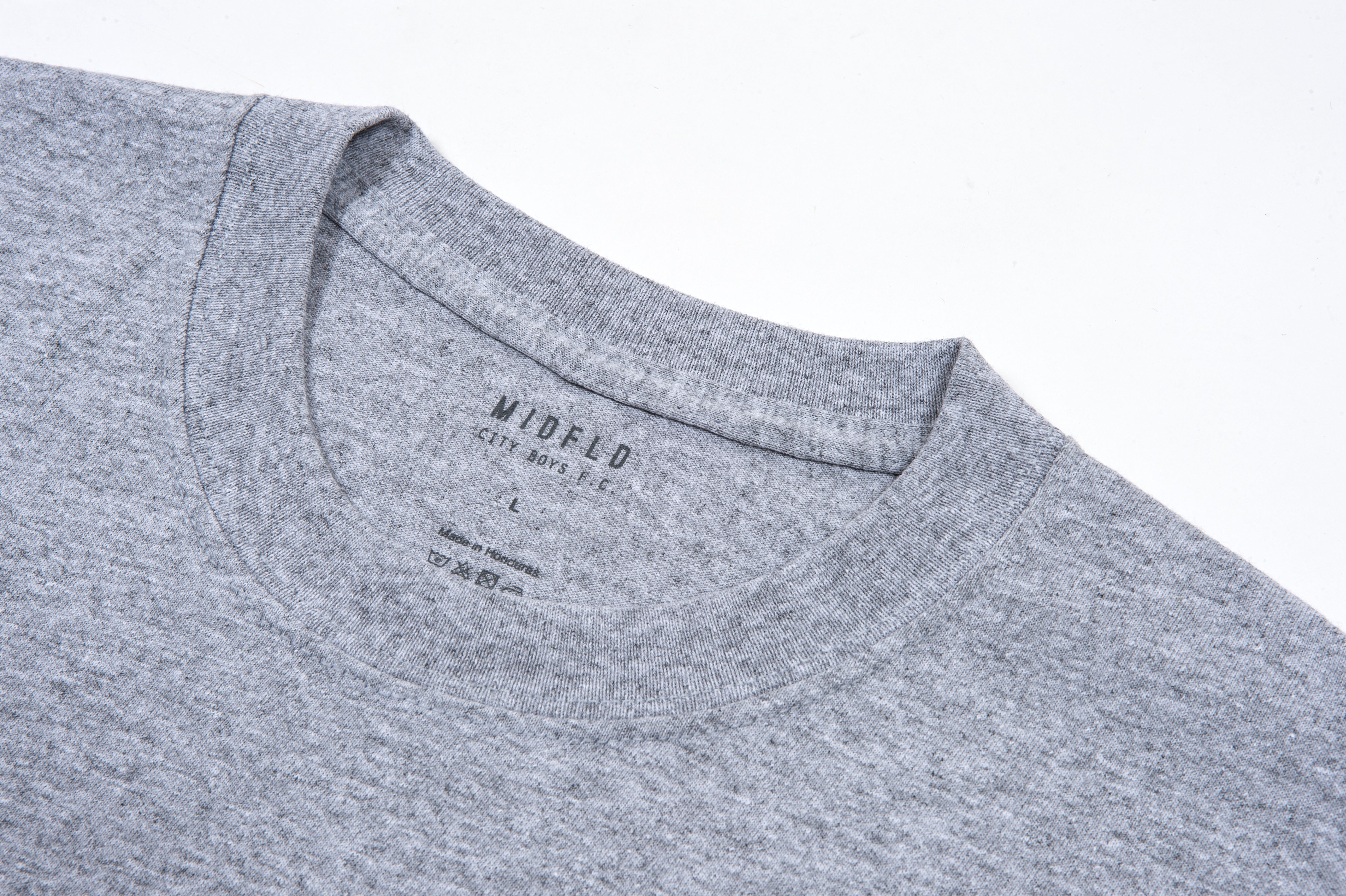 MIDFLD x CITY BOYS FC Black Tulip Embroidered T-Shirt for Men - Grey Cotton Streetwear Tee - Perfect for Casual Outfits, Urban Fashion & Soccer Fan Apparel