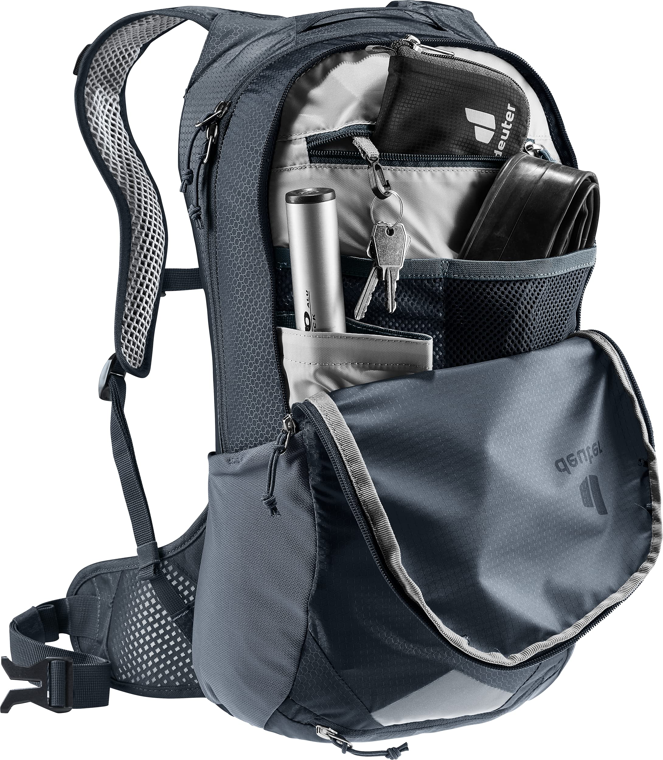 Deuter Race Air 10 Bike Backpack with 3.0 Hydration System - Lightweight Cycling Hydration Pack for Mountain Biking, Road Cycling & Outdoor Adventures - Black