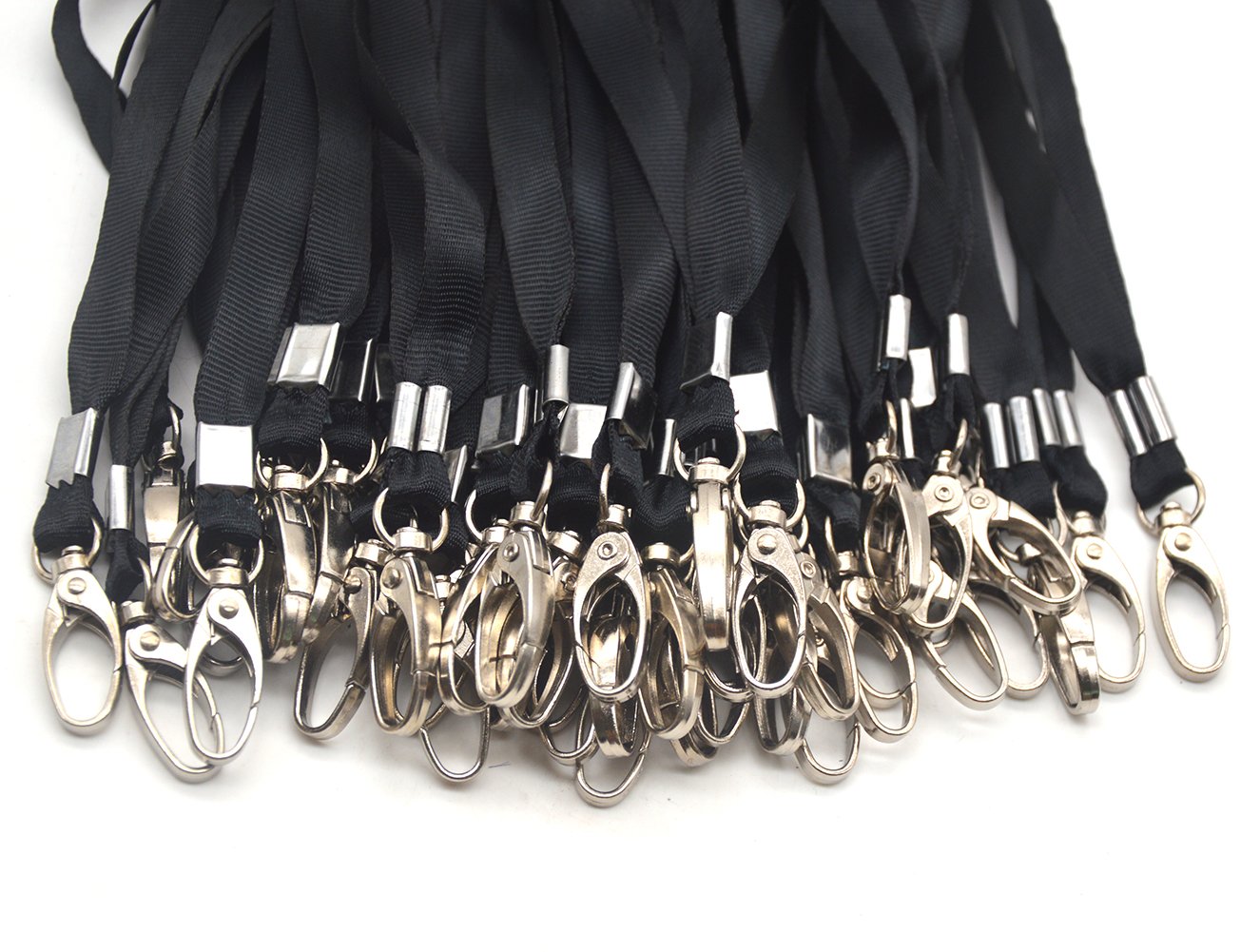 100Pcs Bulk Lanyards with Swivel Hooks - ID Badge Holders for Work & Events
