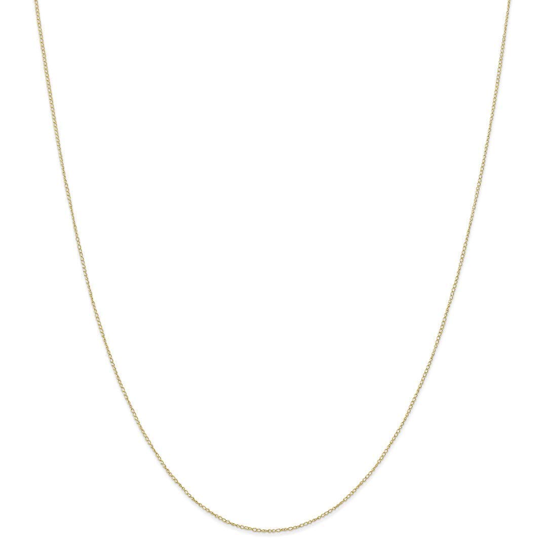 10K Yellow Gold 0.42mm Link Curb Chain Necklace 18 Inch - Dainty Pendant Charm Necklace for Women, Fine Jewelry Gift for Her - Perfect for Everyday Wear, Special Occasions & Anniversary Gifts