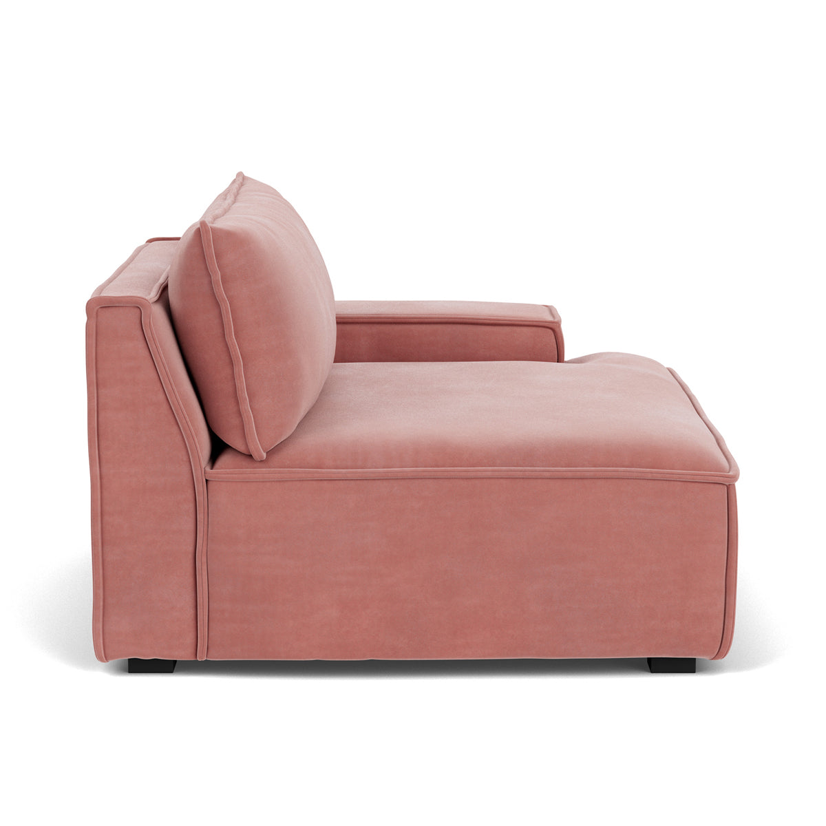 Daphne Velvet 1 Seater Right Arm Modular Sofa - Modern Living Room Furniture for Small Spaces, Apartments & Studios | Comfortable Single Seater Couch with Adjustable Design