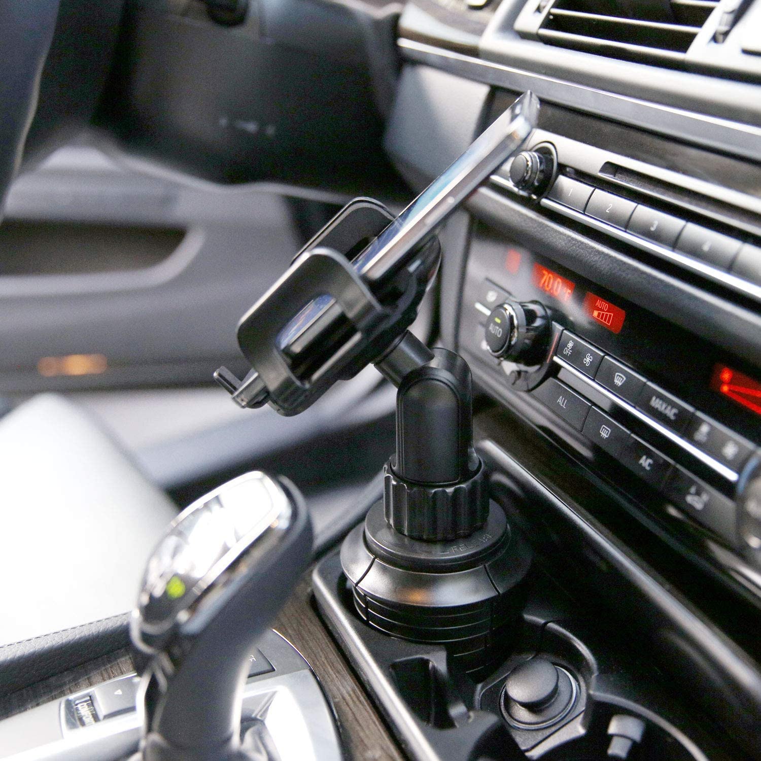 Universal Car Cup Holder Phone Mount - Adjustable Cell Phone Holder for iPhone, Samsung & More - Perfect for Road Trips, Commuting & Hands-Free Driving