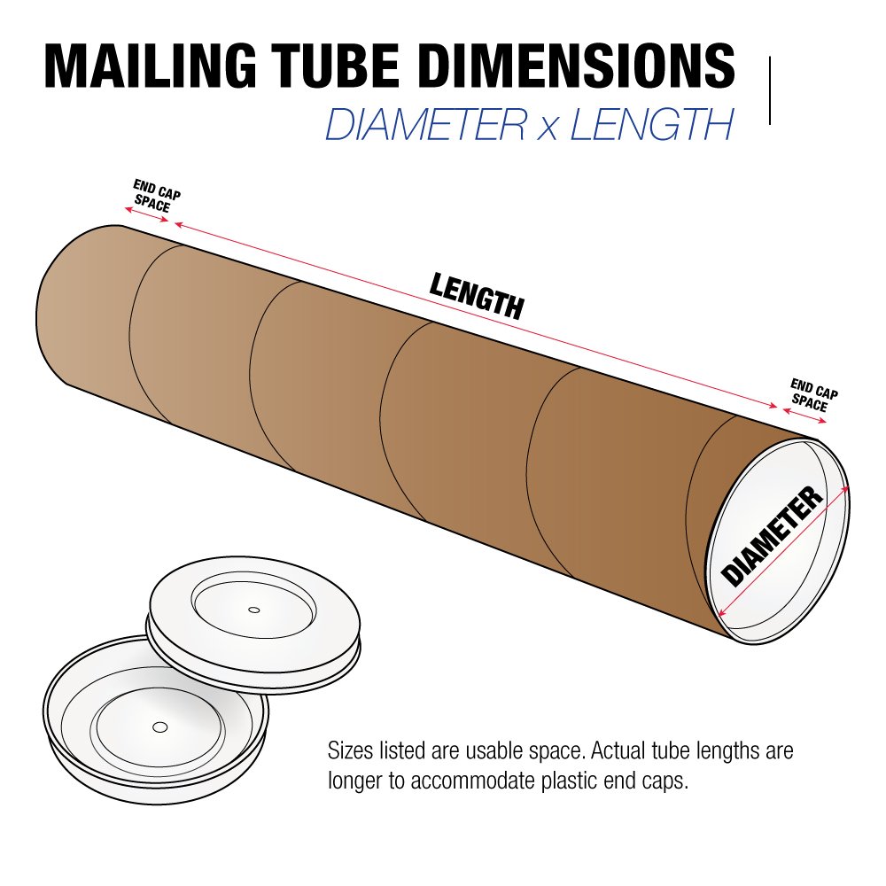 Tape Logic TLP1036KHD Jumbo Mailing Tubes 10