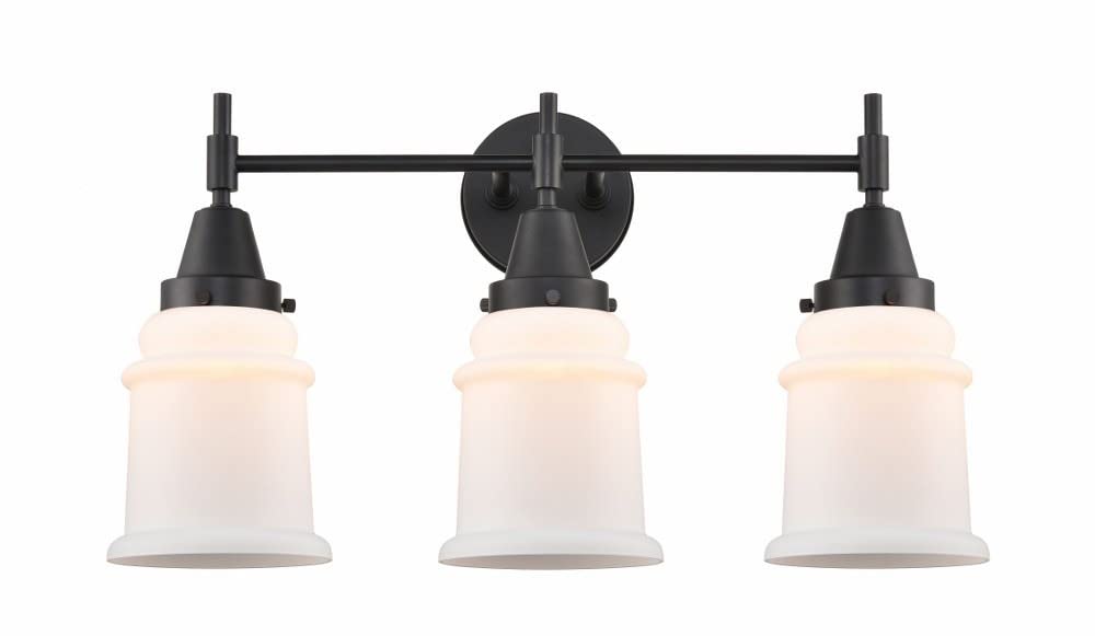 Innovations 447-3W-BK-G181 Black Transitional 3-Light Bathroom Vanity Light Fixture - Perfect for Modern Bathrooms, Powder Rooms & Spa-Like Retreats