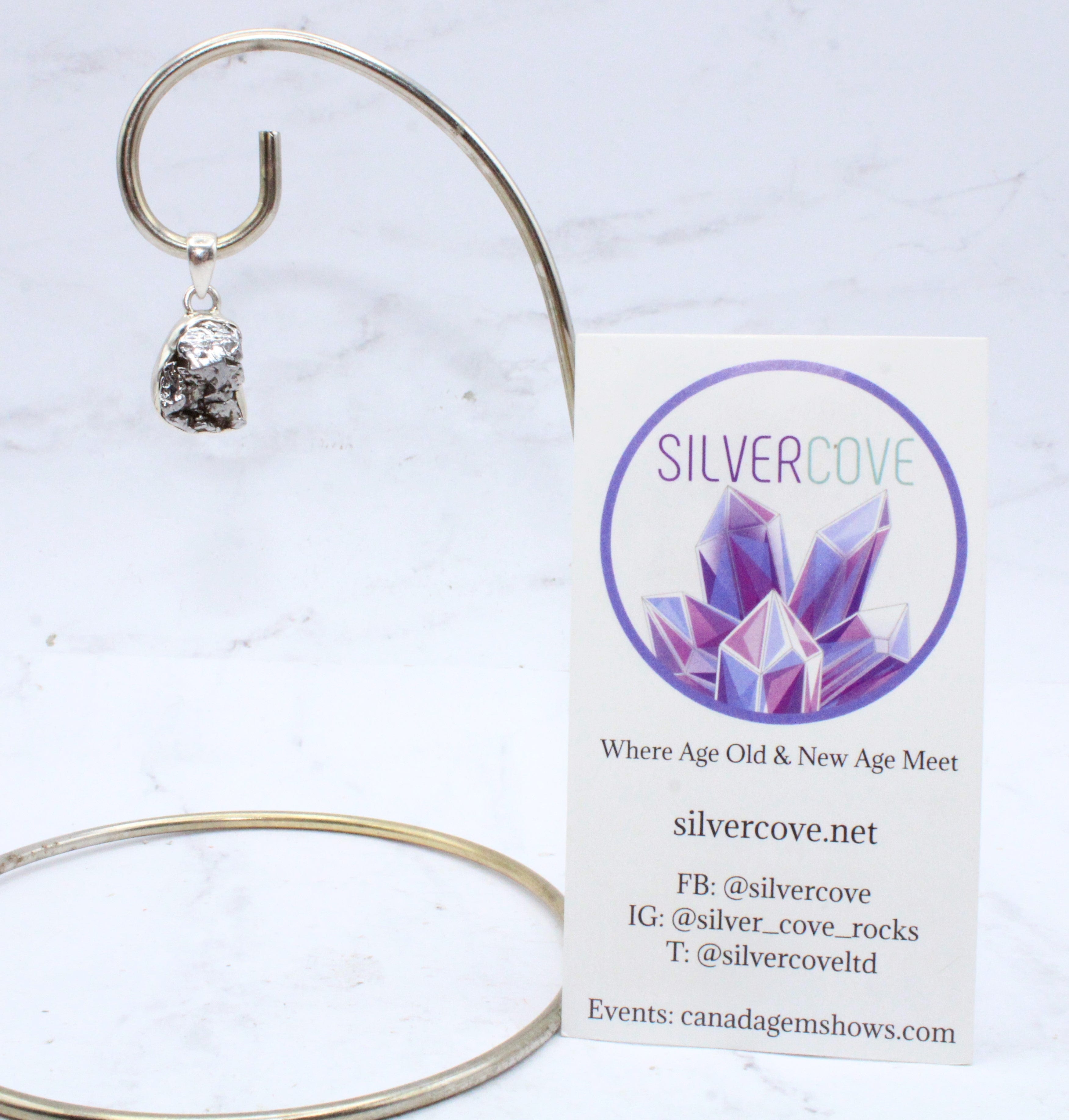Campa Del Cielo Meteorite Sterling Silver Pendant Necklace - Genuine Space Rock Jewelry for Women & Men - Perfect for Gifts, Everyday Wear & Special Occasions