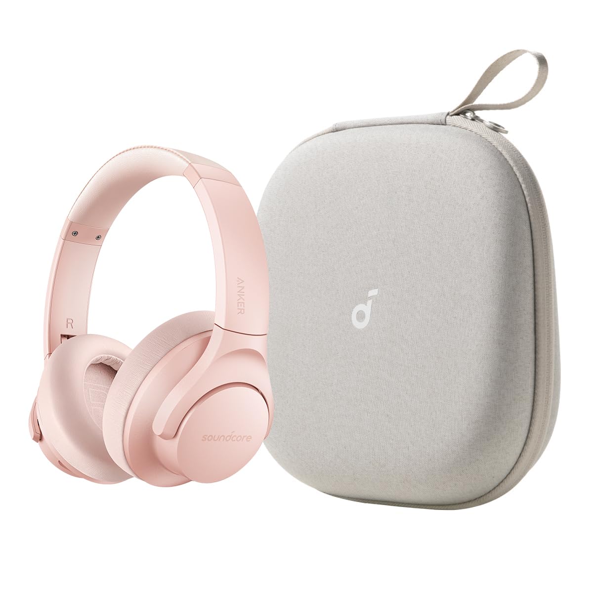 Soundcore Anker Life Q20 Hybrid Active Noise Cancelling Wireless Bluetooth Headphones - 60H Playtime, Hi-Res Audio, Deep Bass, Memory Foam Ear Cups with Travel Case - Perfect for Travel, Work & Commuting