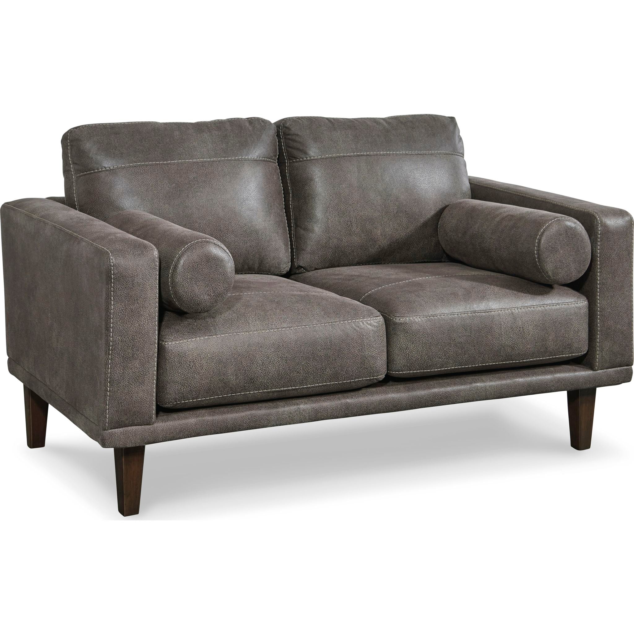 Arroyo Loveseat in Smoke Gray - Modern Small Sofa for Living Room, Apartment, or Office - Perfect for Relaxing, Reading, and Entertaining Guests