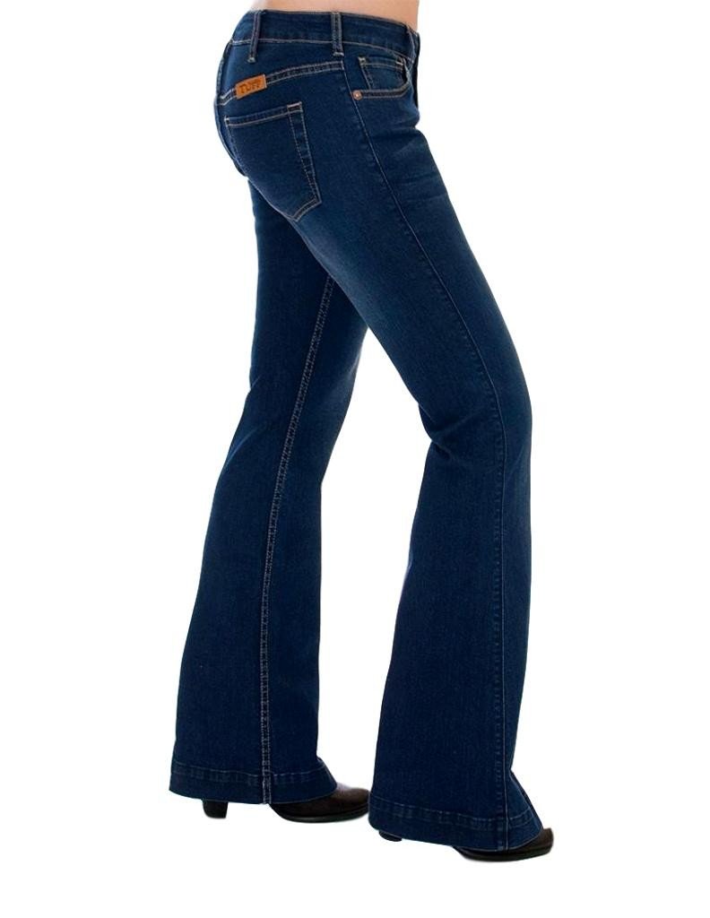 Cowgirl Tuff Women's Dark Wash Denim Jeans - Indigo Size 31L - Perfect for Western Rides, Ranch Work & Casual Outfits