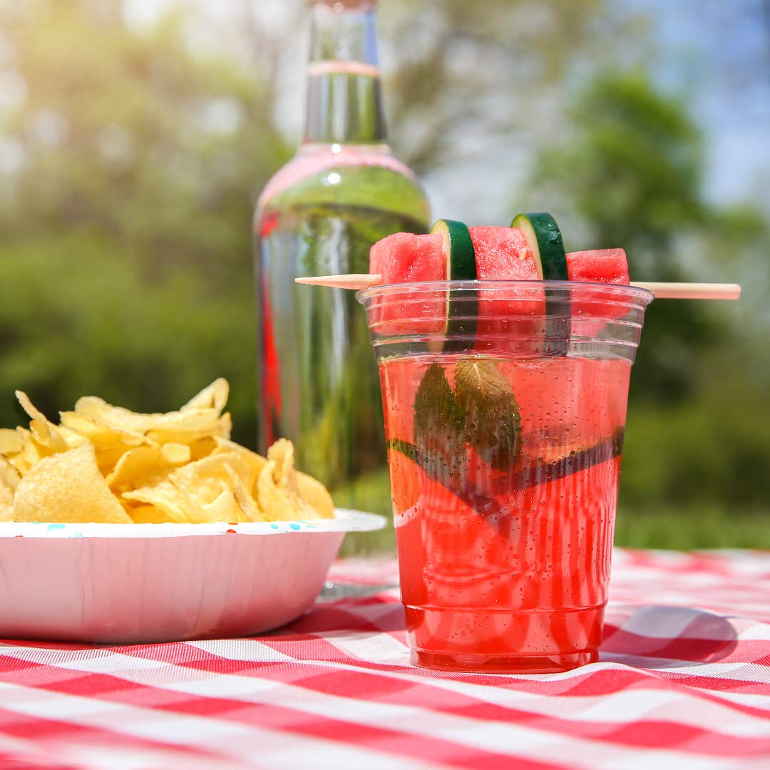 SOLO Clear Recycled Plastic Party Cups 18 Oz (184 Count) - Eco-Friendly Disposable Cups for Parties, Events & Gatherings