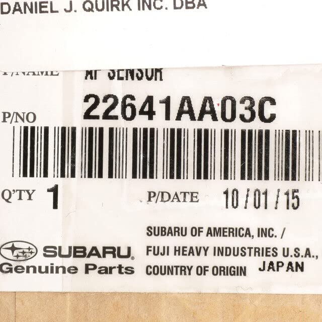 Subaru 22641 AA03C Oxygen Sensor - Compatible with Subaru Models - High Performance O2 Sensor for Improved Fuel Efficiency & Emissions - Perfect for Engine Tuning & Maintenance