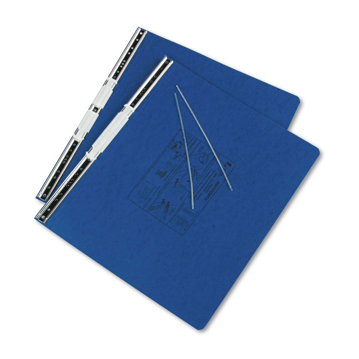 ACCO Presstex 2-Post Binder Covers with Storage Hooks - 6 Capacity, 14.88 x 11 Inches, Dark Blue - Perfect for Office Organization, School Supplies & Document Storage