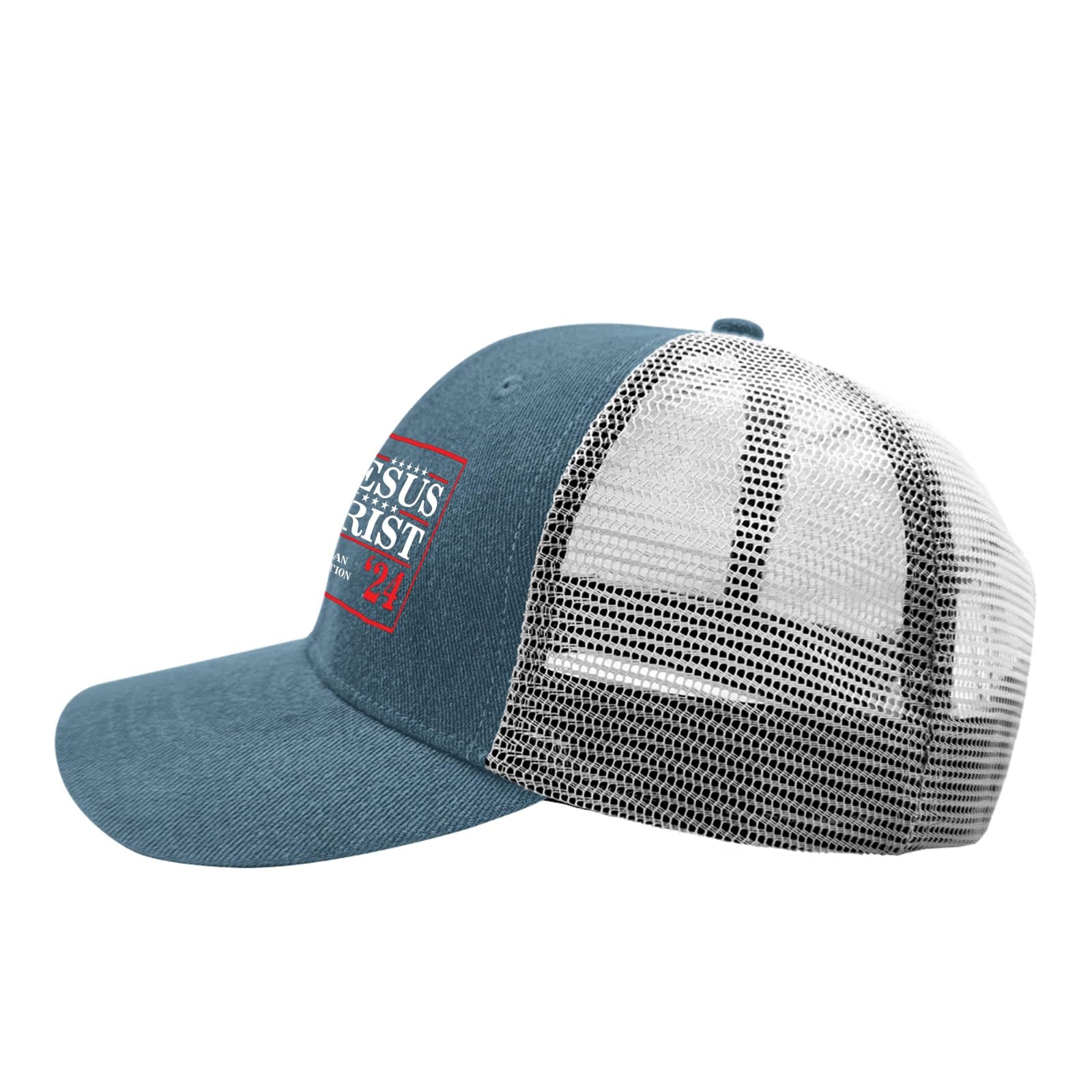 Jesus Christ 2024 Christian Hats - 'Only Jesus Can Save This Nation' Baseball Cap for Men & Women - All Black Fishing Hat for Church, Prayer, Evangelism & Outdoor Activities