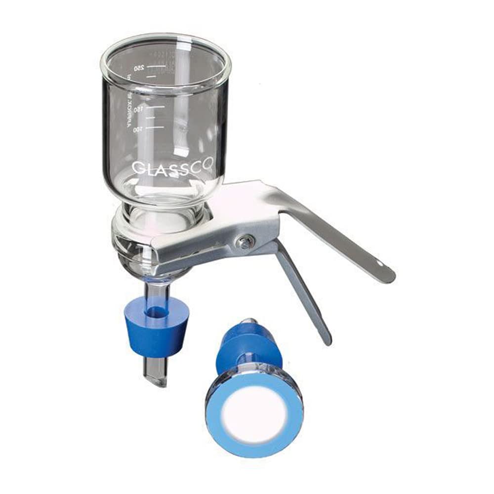 United Scientific™ 47mm PTFE-Coated Vacuum Filter Holder Set with Funnel & Base - Laboratory Filtration Equipment for Chemistry, Environmental Testing & Pharmaceutical Research