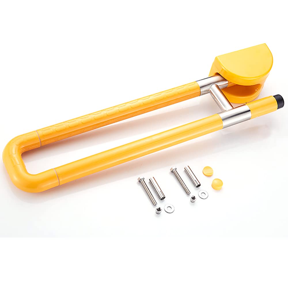 Anti-Slip Shower Grab Bar - 58.5CM Adjustable Bathroom Safety Handle with Luminous Strip (90° Angle) - Ideal for Elderly, Disabled & Mobility Assistance in Showers, Toilets & Wet Areas