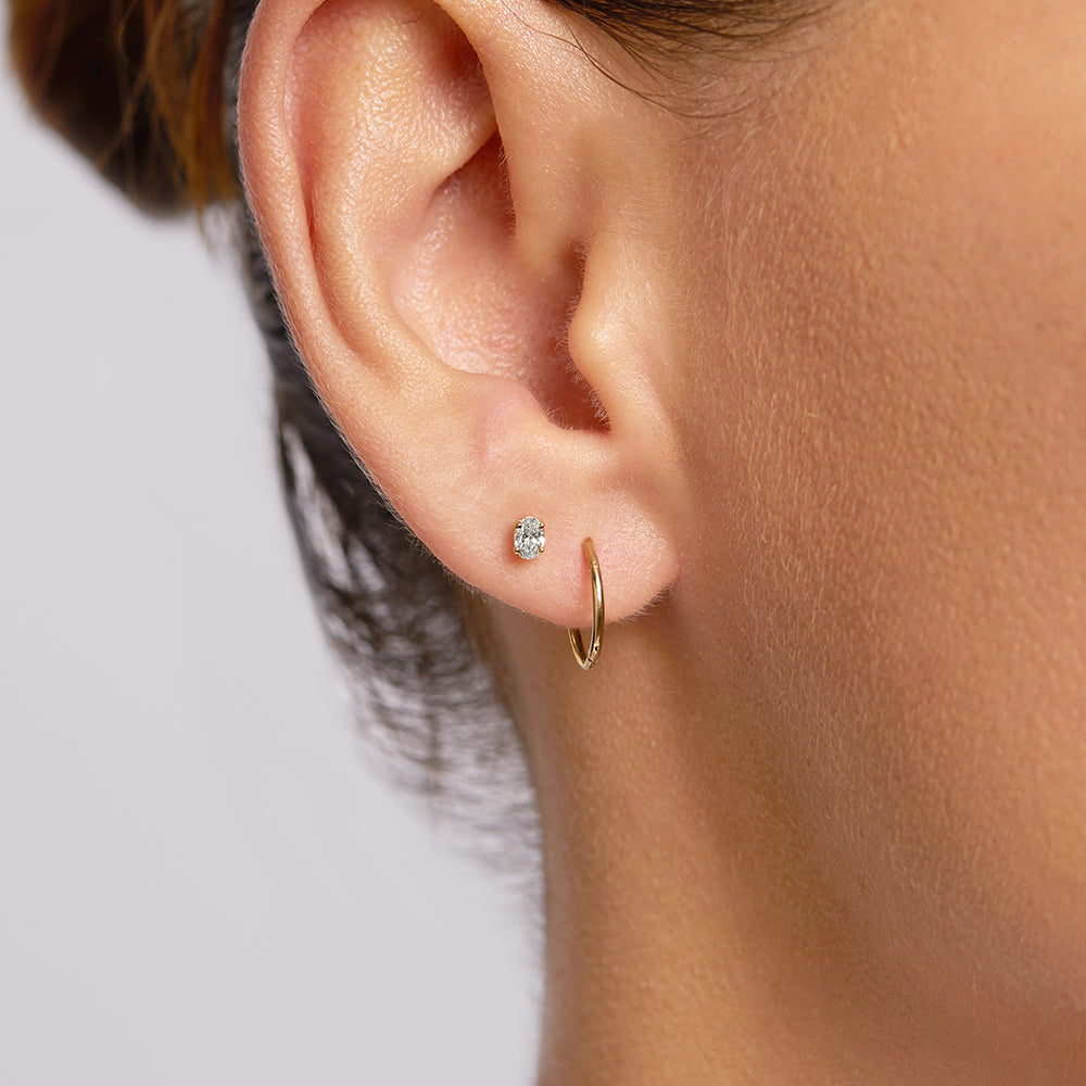 10k Gold Polished Sleeper Earrings for Women – Elegant and Comfortable Hoop Earrings for Everyday Wear, Sleep, and Gifting