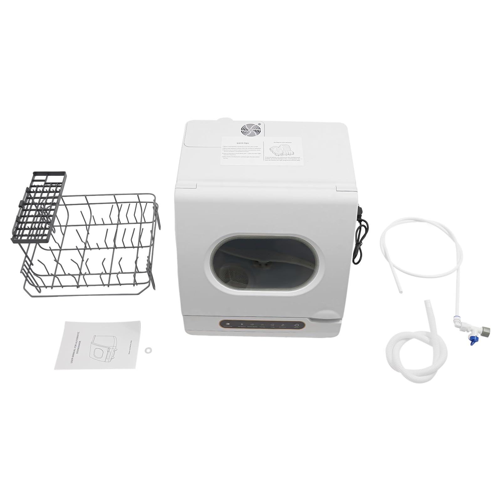 Portable Countertop Dishwasher - Compact 5 Wash Program Mini Dishwasher with Leak-Proof Technology for Small Spaces, Apartments, Dorms & RVs | Perfect for Kitchen Countertops, Studio Living & Camping
