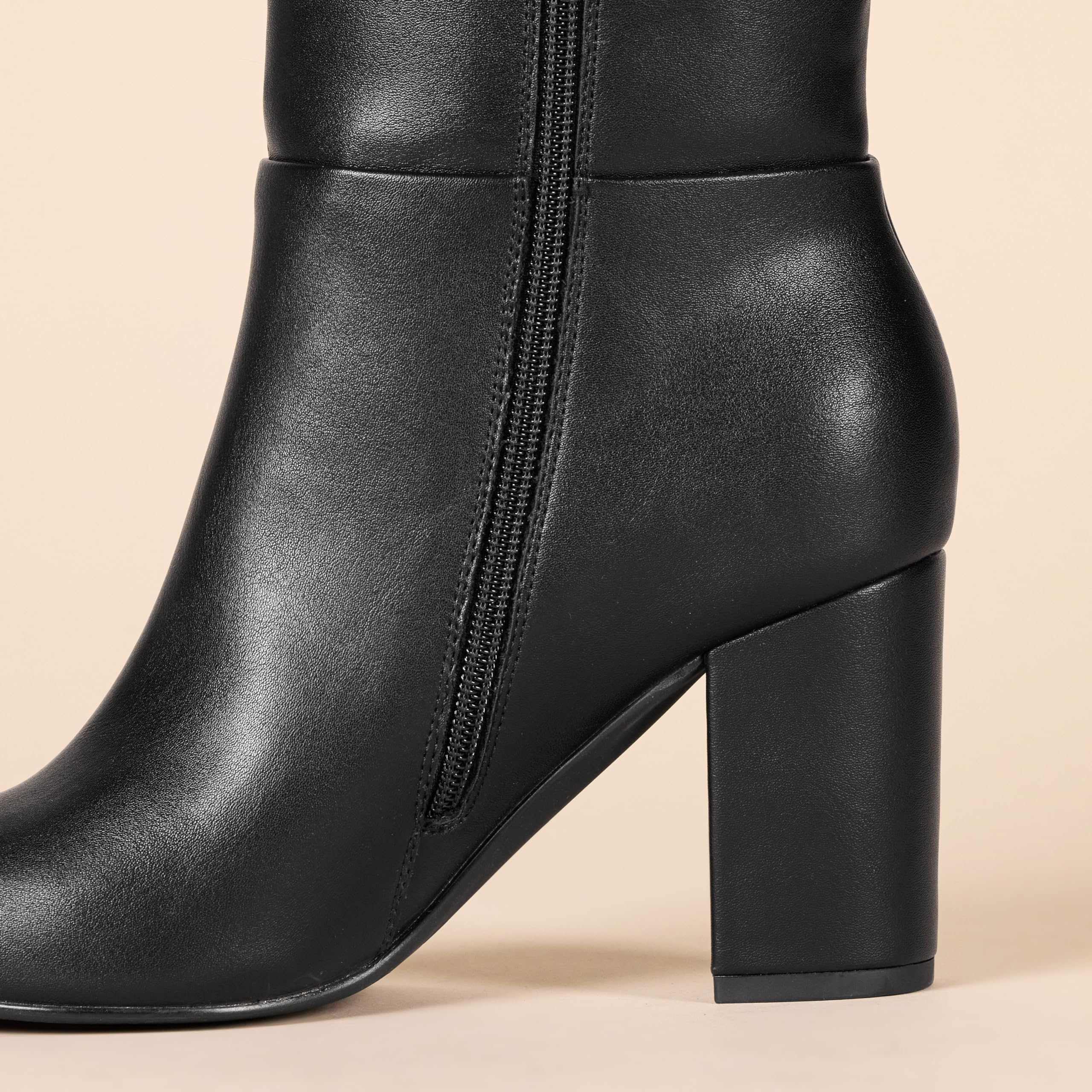 Amazon Essentials Women's Tall Heel Boots - Comfortable & Stylish Ankle Boots for Women, Perfect for Office, Party & Fall Fashion