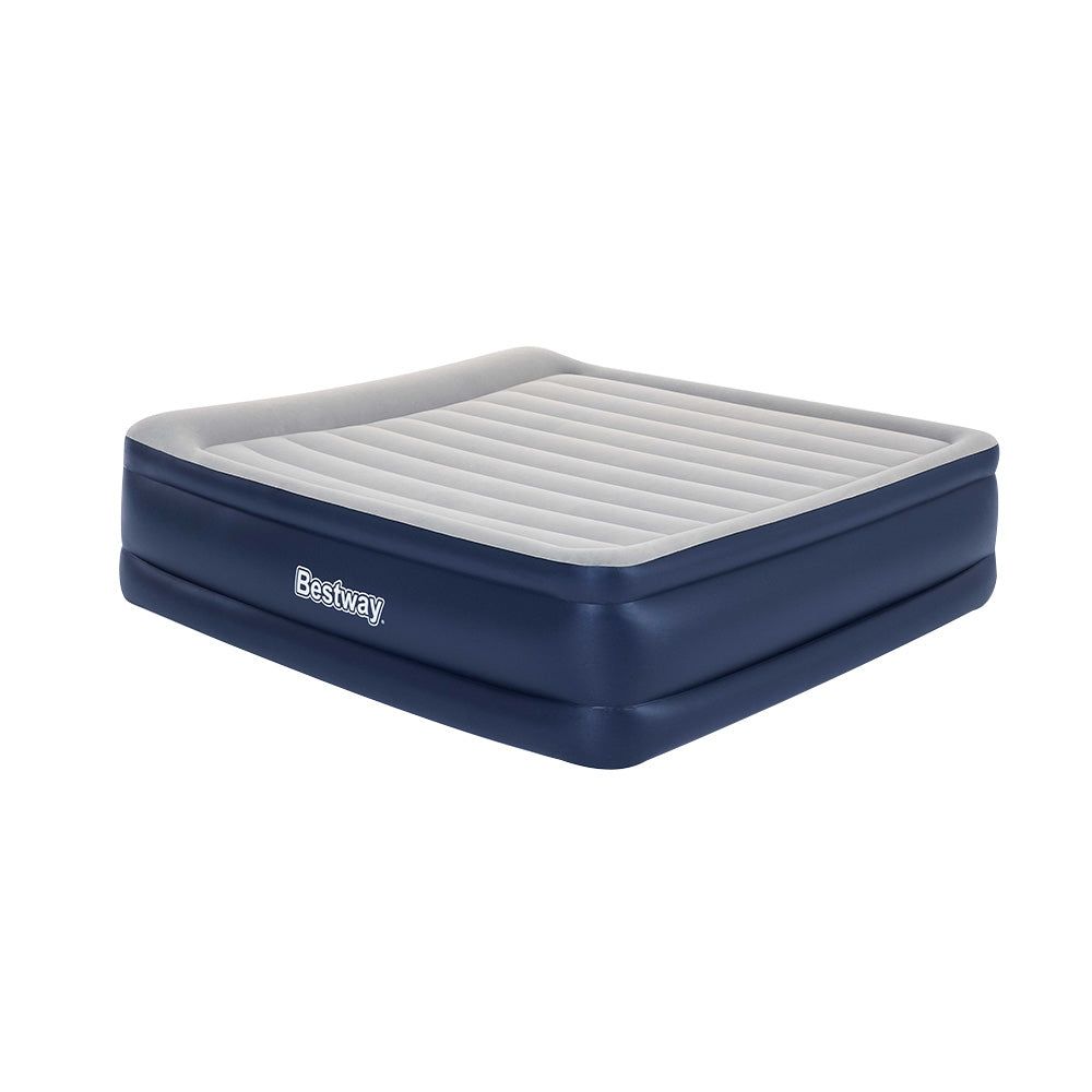 Inflatable King Air Mattress with Built-in Pump - Portable Airbed for Camping, Travel & Guest Sleeping - Quick Inflation & Comfortable Sleep Solution