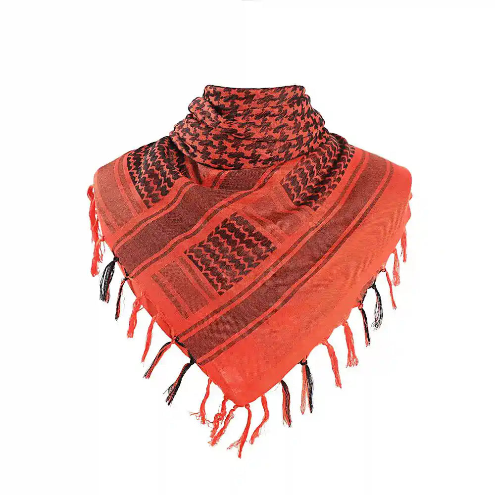 Urgarment Military Tactical Shemagh Desert Scarf for Men & Women - 100% Cotton Neck Wrap - Perfect for Outdoor Adventures, Hiking, and Cold Weather Protection