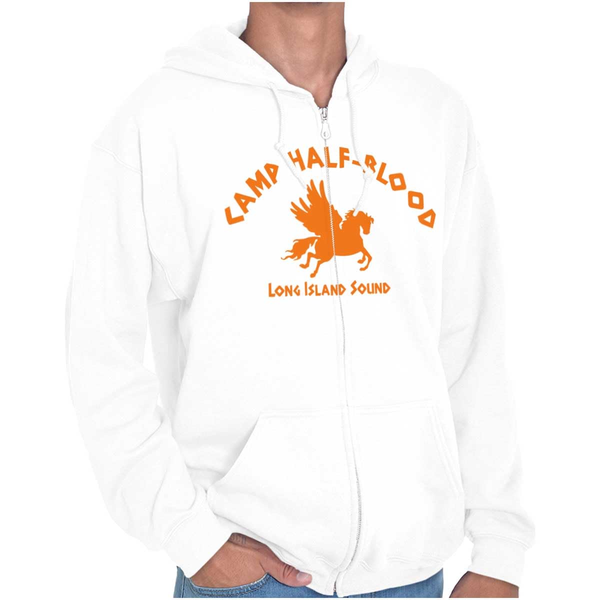 Camp Half Blood Zip Up Hoodie - Greek Mythology Hoodie for Men & Women - Perfect for Cosplay & Casual Wear