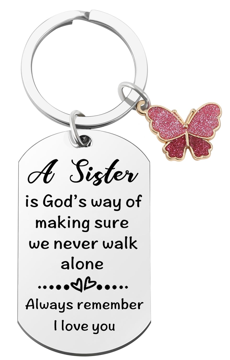 Personalized Sister Keychain Gift - Birthday, Christmas & Valentine's Day Present from Brother | Thoughtful Keepsake for Sisters, Best Friends & Loved Ones | Perfect for Everyday Carry, Special Occasions & Heartfelt Surprises