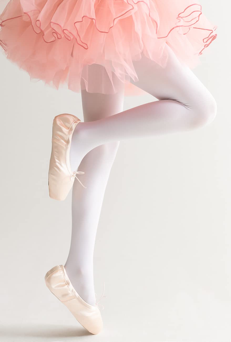 Ultra Soft Girls Ballet Dance Tights with Footed Design | Toddler & Kids Ballet Stockings | Perfect for Dance Classes, Recitals & Ballet Practice