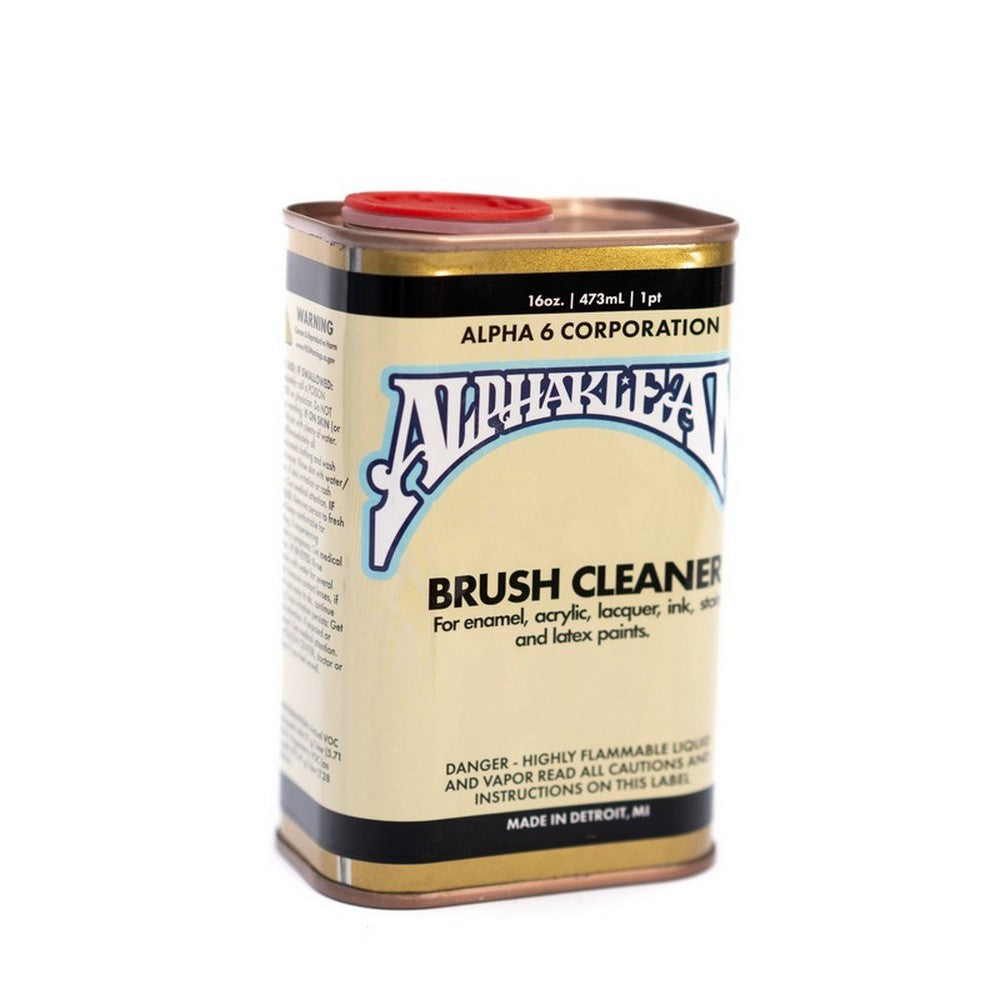 Alphaklean 16oz Brush Cleaner - Deep Cleaning Solution for Makeup, Paint & Art Brushes - Perfect for Artists, Salon Professionals & DIY Enthusiasts