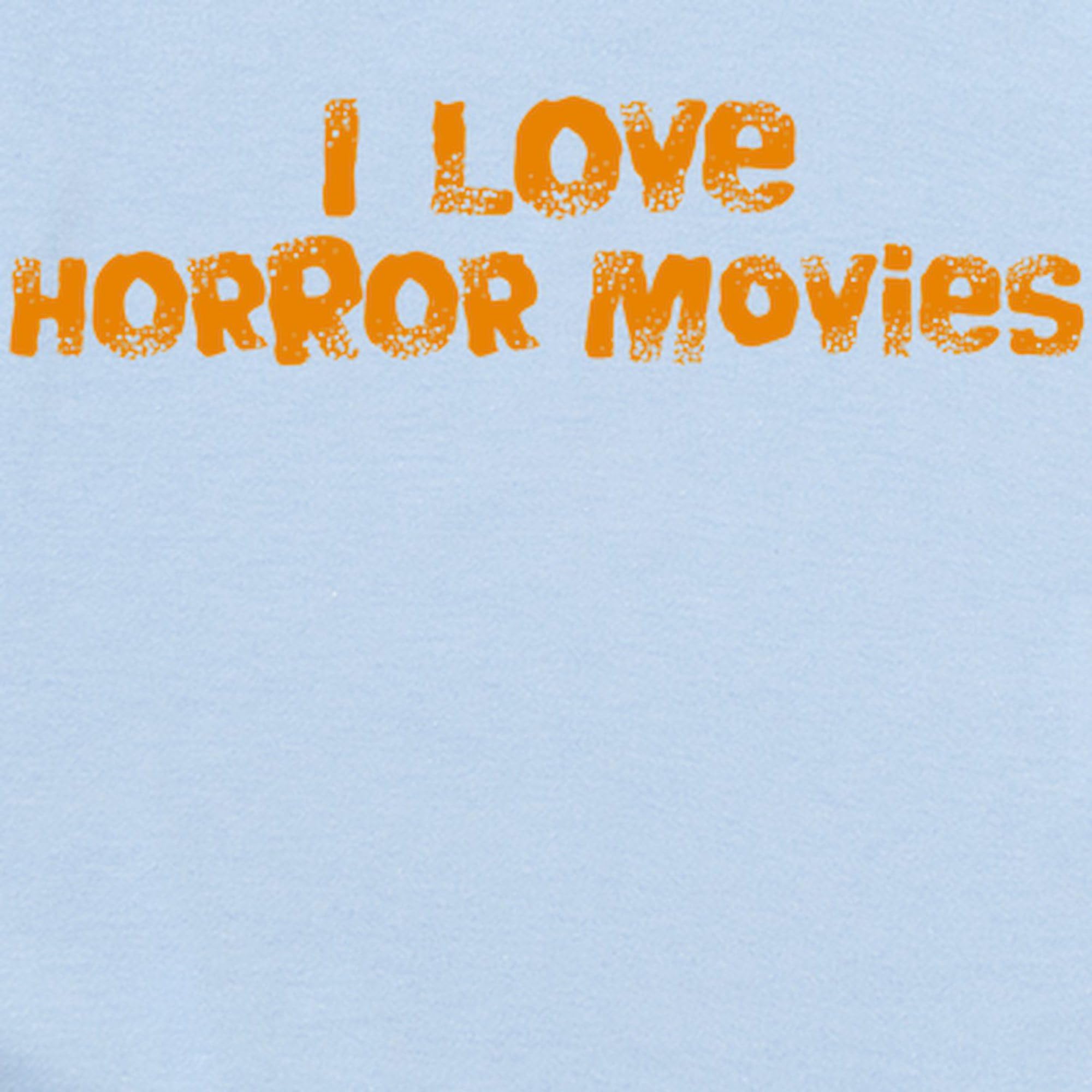 CafePress I Love Horror Movies Baby Bodysuit - Cute Infant Romper for Boys & Girls - Perfect for Halloween, Movie Nights & Horror Fan Gifts