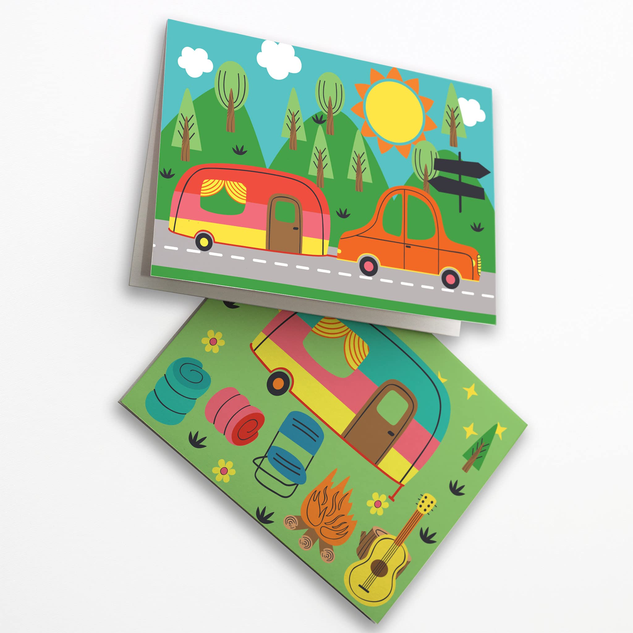 24-Pack Blank Greeting Cards Set for All Occasions - Thank You Cards & Just Because Notes with White Envelopes - Funny Novelty Stationery by RitzyRose (Road Trip Design) - Perfect for Birthdays, Anniversaries, Holidays & Everyday Use