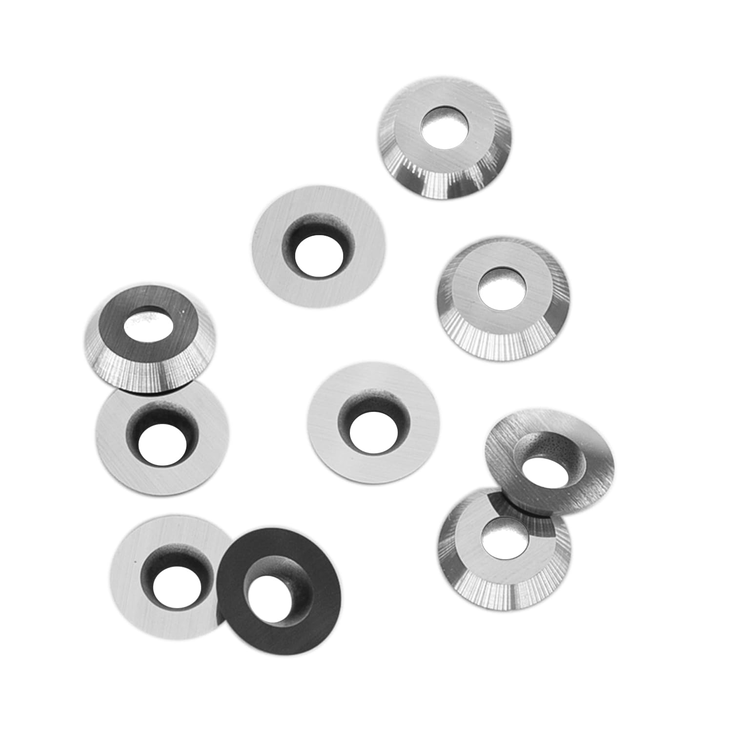 12mm Round Carbide Inserts Cutters Blades - 12x2.5mm 30° Indexable Wood Lathe Tools for Woodworking, Turning, Hollowing & Finishing (10-Piece Set) - Perfect for DIY Projects, Furniture Making & Craftsmanship