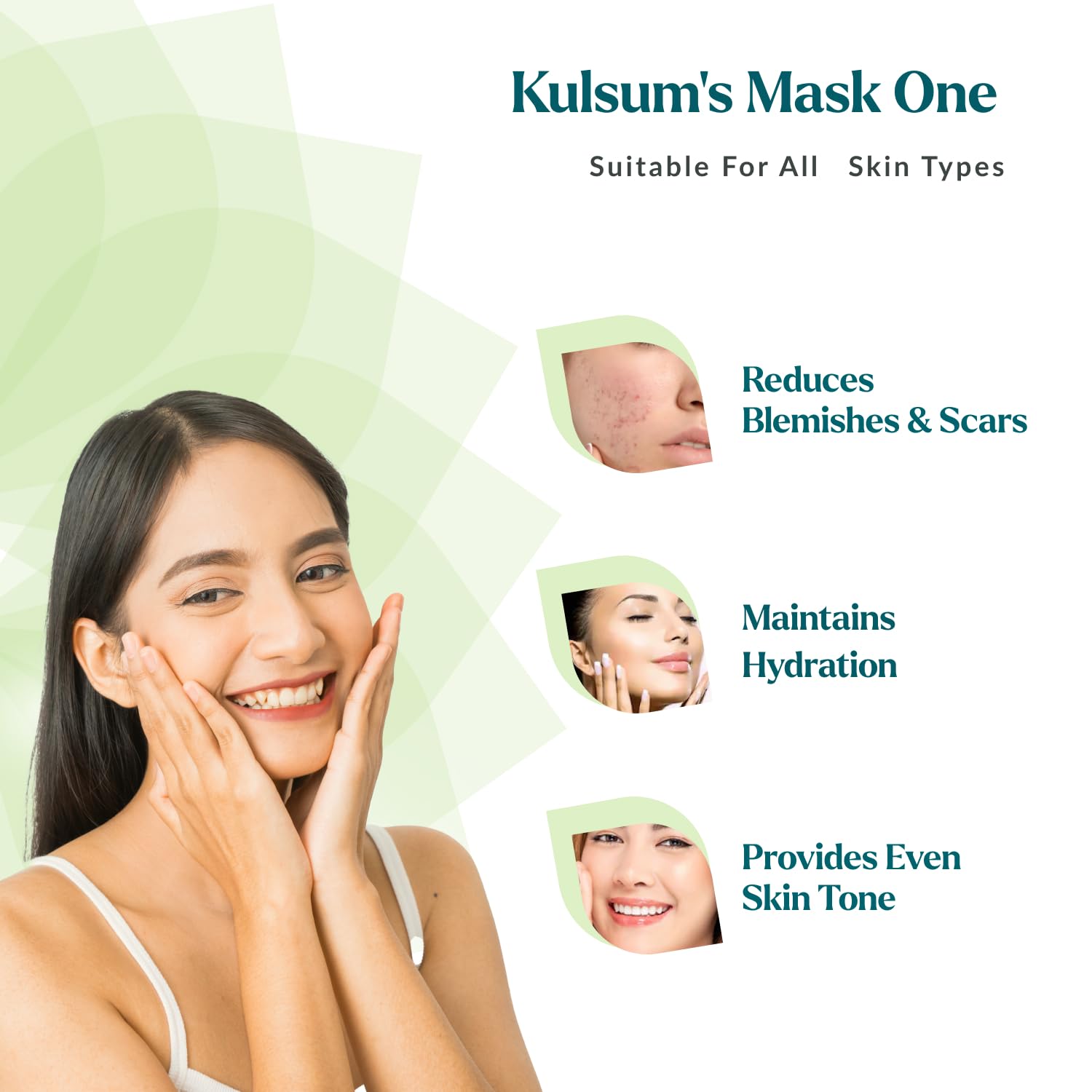 Kulsum's Kaya Kalp Herbals Anti-Wrinkle Face Mask with Orange & Almond - 50gm for All Skin Types | Men & Women | Natural Skincare Solution for Daily Use & Spa Treatments