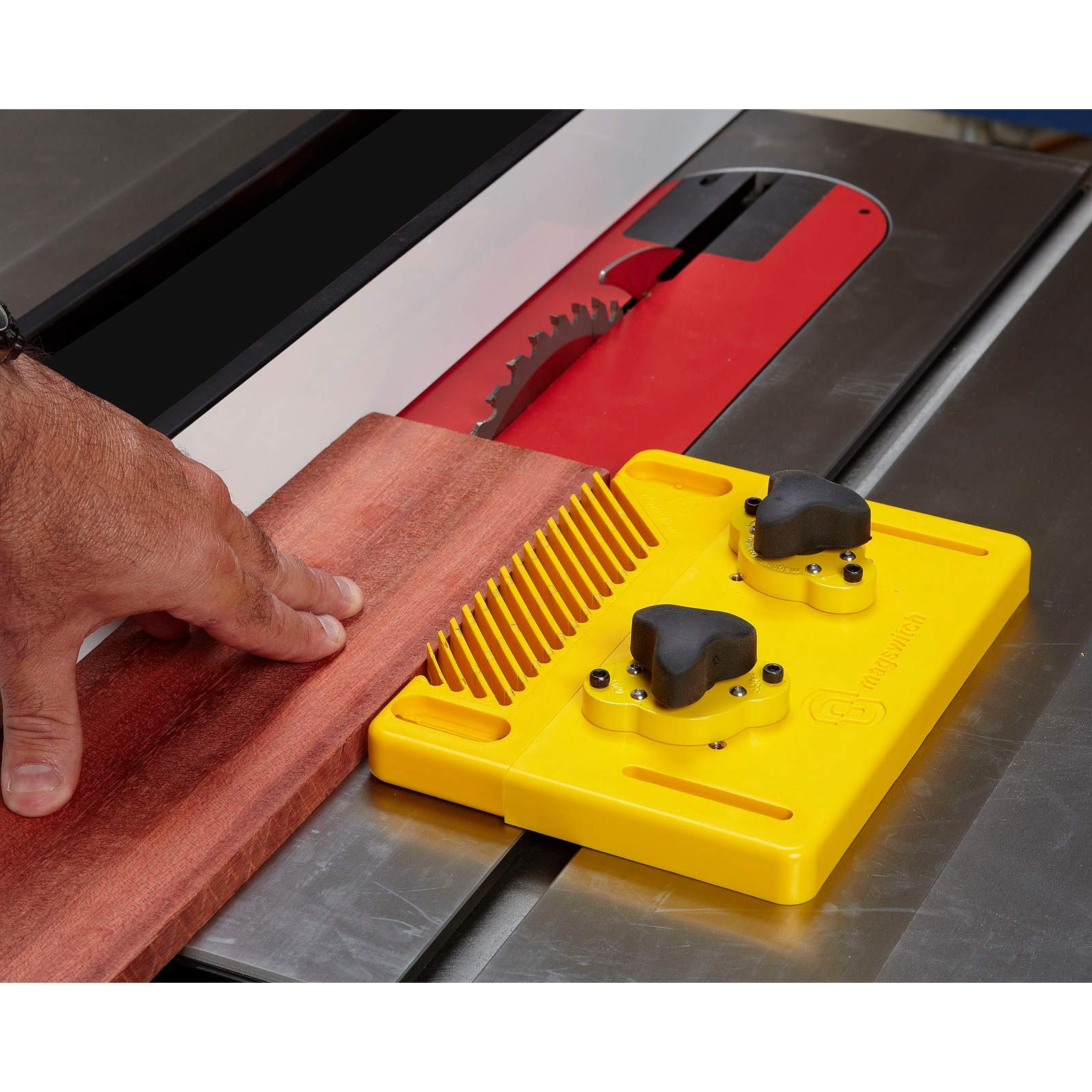 Magswitch Woodworking Tools Starter Kit with Featherboard, Push Block & Magnetic Clamp - Perfect for Table Saw, Router Table, Jointer & Band Saw | DIY Woodworking & Metalworking Projects