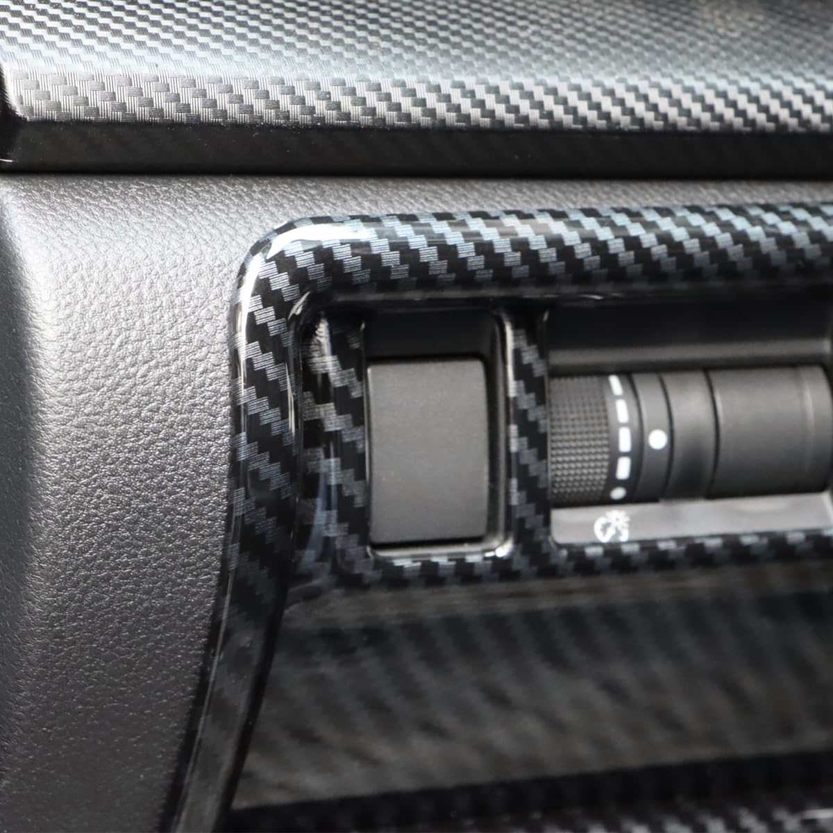 Carbon Fiber Headlight Adjust Button Cover for Subaru Crosstrek/Impreza - Dashboard Upgrade for Night Driving