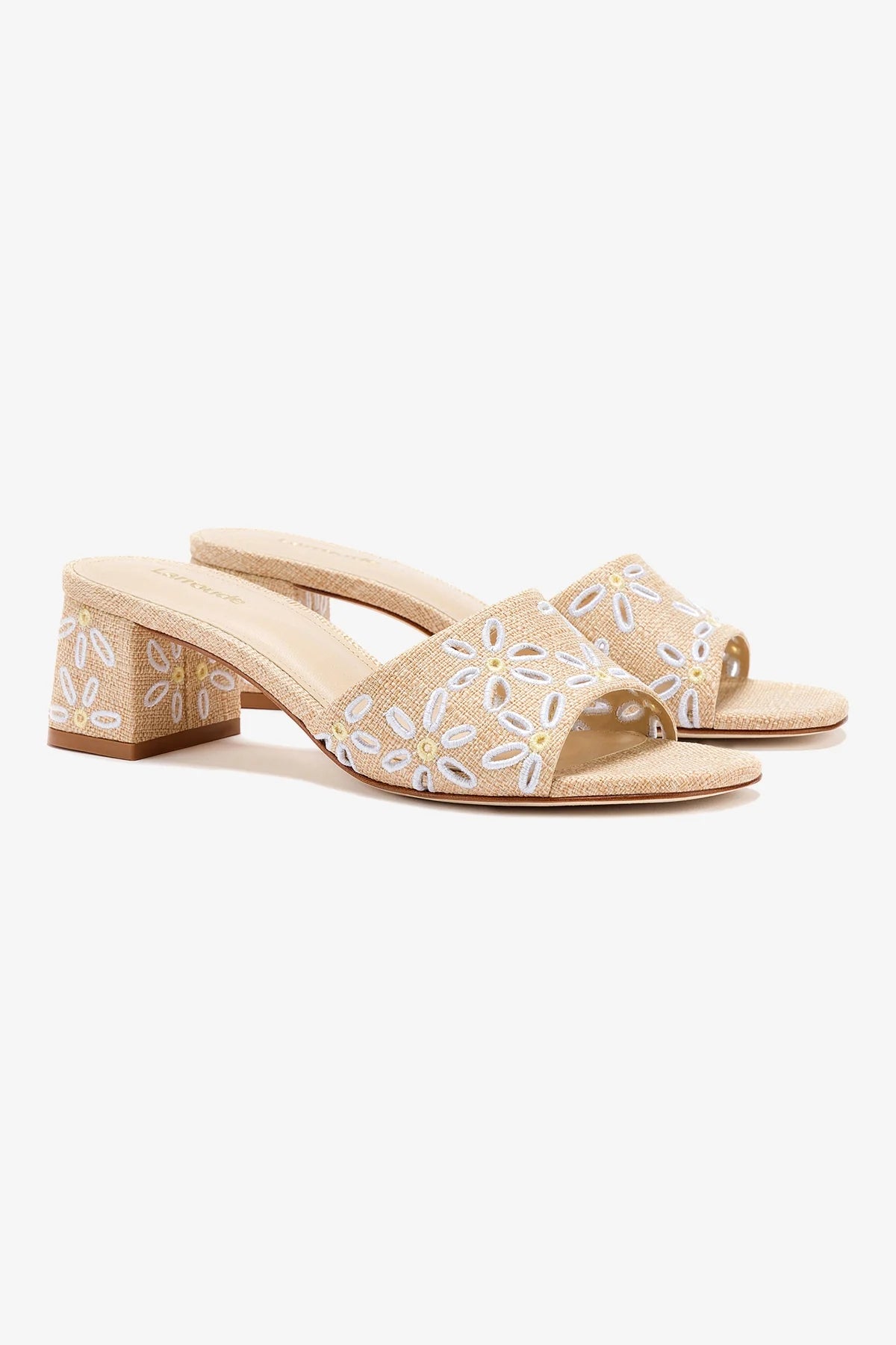 Brigitte Women's Beige Raffia Mule Sandals - Comfortable Summer Slide Shoes for Beach, Pool, and Casual Outings