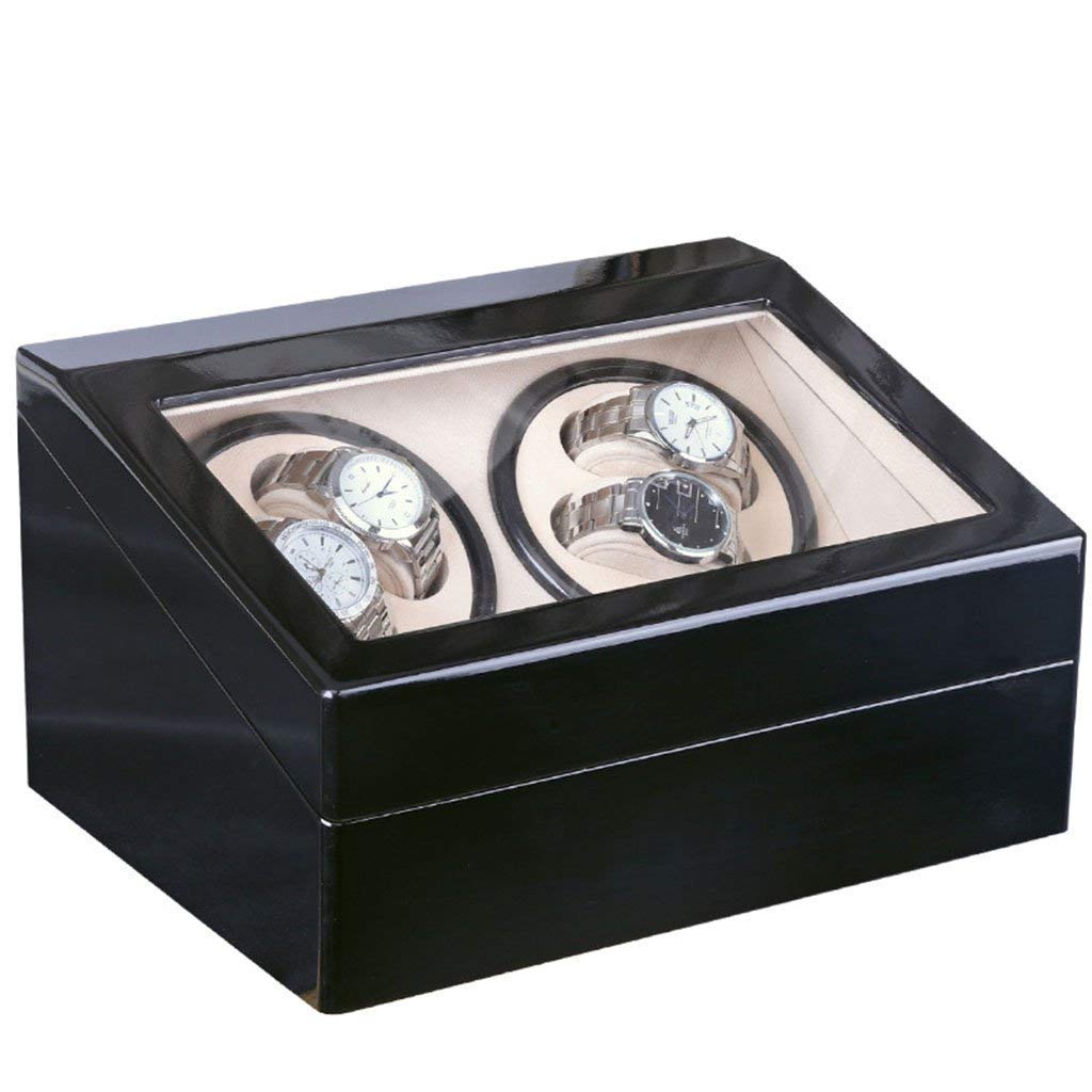 Premium 4+6 Watch Winder Box - Automatic Double Head Electric Watch Winder with Piano Paint Finish | Perfect for Rolex, Omega & Luxury Watch Storage | Ideal Gift for Watch Collectors & Office/Home Display