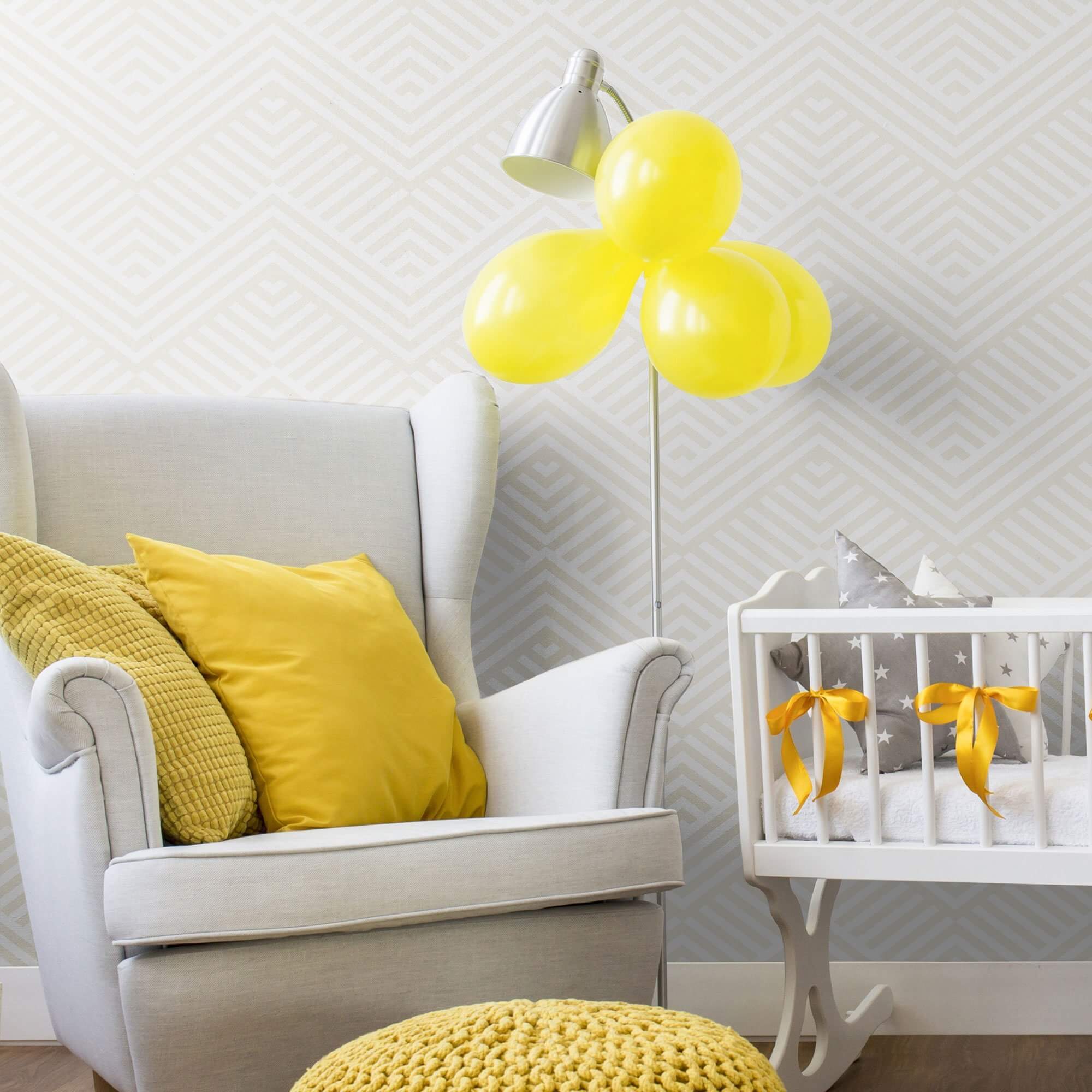 Beige Chevron Peel and Stick Removable Wallpaper 8731 - Self-Adhesive Decorative Wall Covering for Bedroom, Living Room & Home Office - Easy to Install & Remove