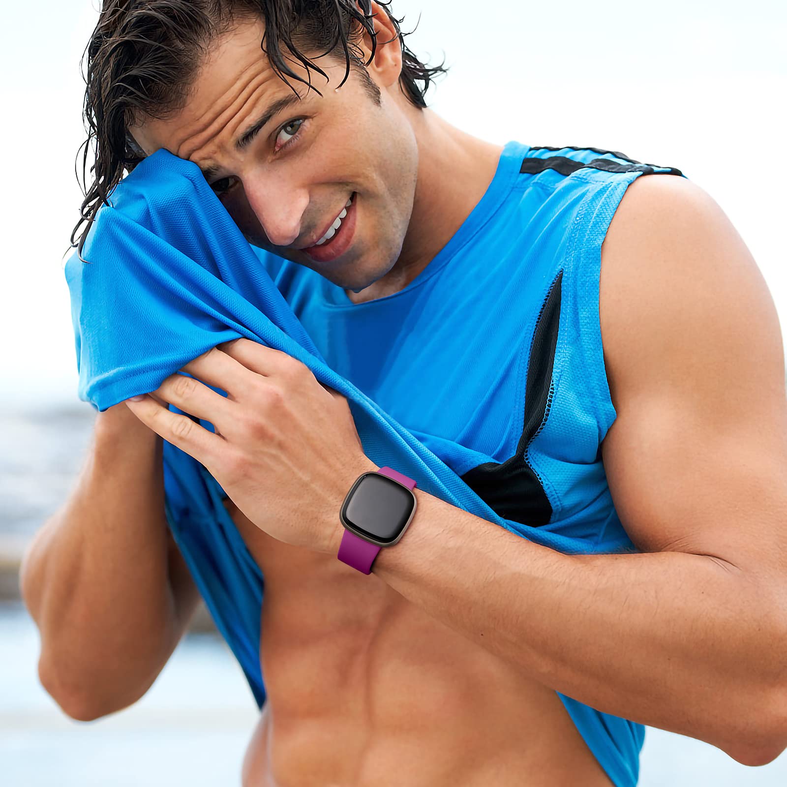 Odbeai Replacement Bands Compatible with Fitbit Sense/Sense 2/Versa 3/Versa 4 - Soft Sport Wristbands for Women & Men - Smartwatch Accessories for Fitness Tracking & Daily Wear