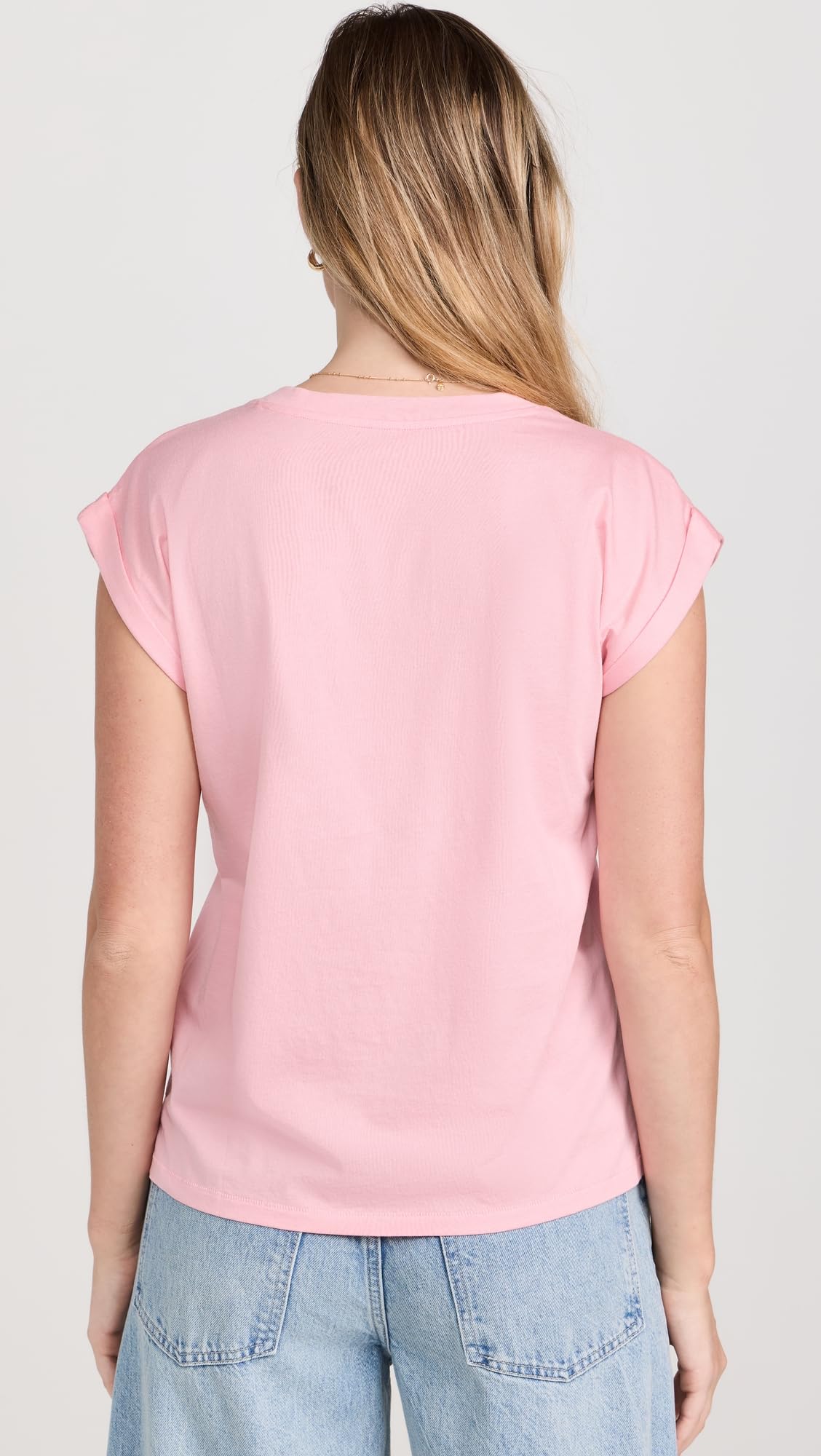 FRAME Women's Easy V-Neck T-Shirt - Soft Cotton Casual Tee for Everyday Wear | Perfect for Work, Weekend & Layering