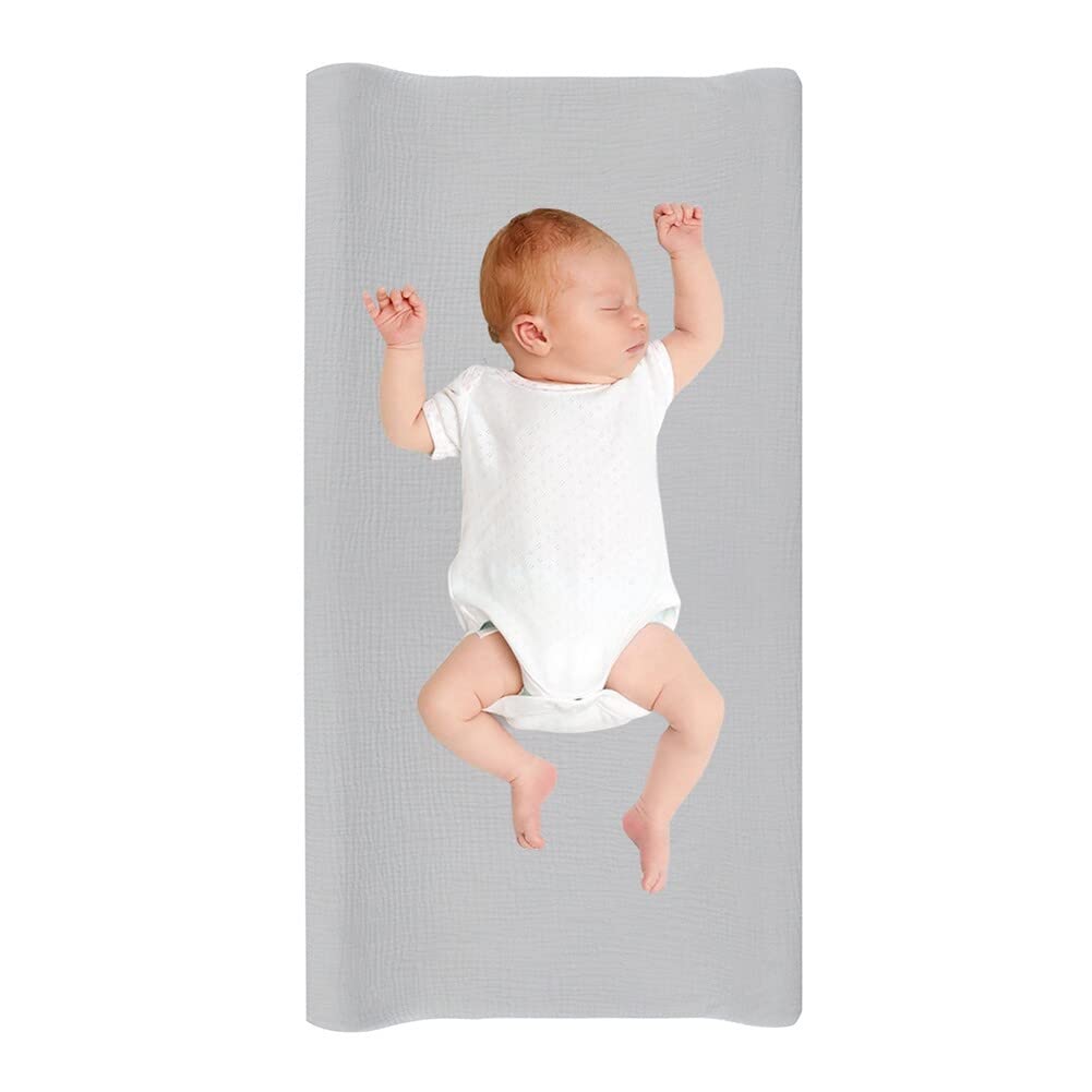 Soft & Breathable Changing Pad Cover for Baby Girls & Boys - Removable Solid Color Diaper Changing Table Pad Cover - Perfect for Nursery, Daycare & Travel