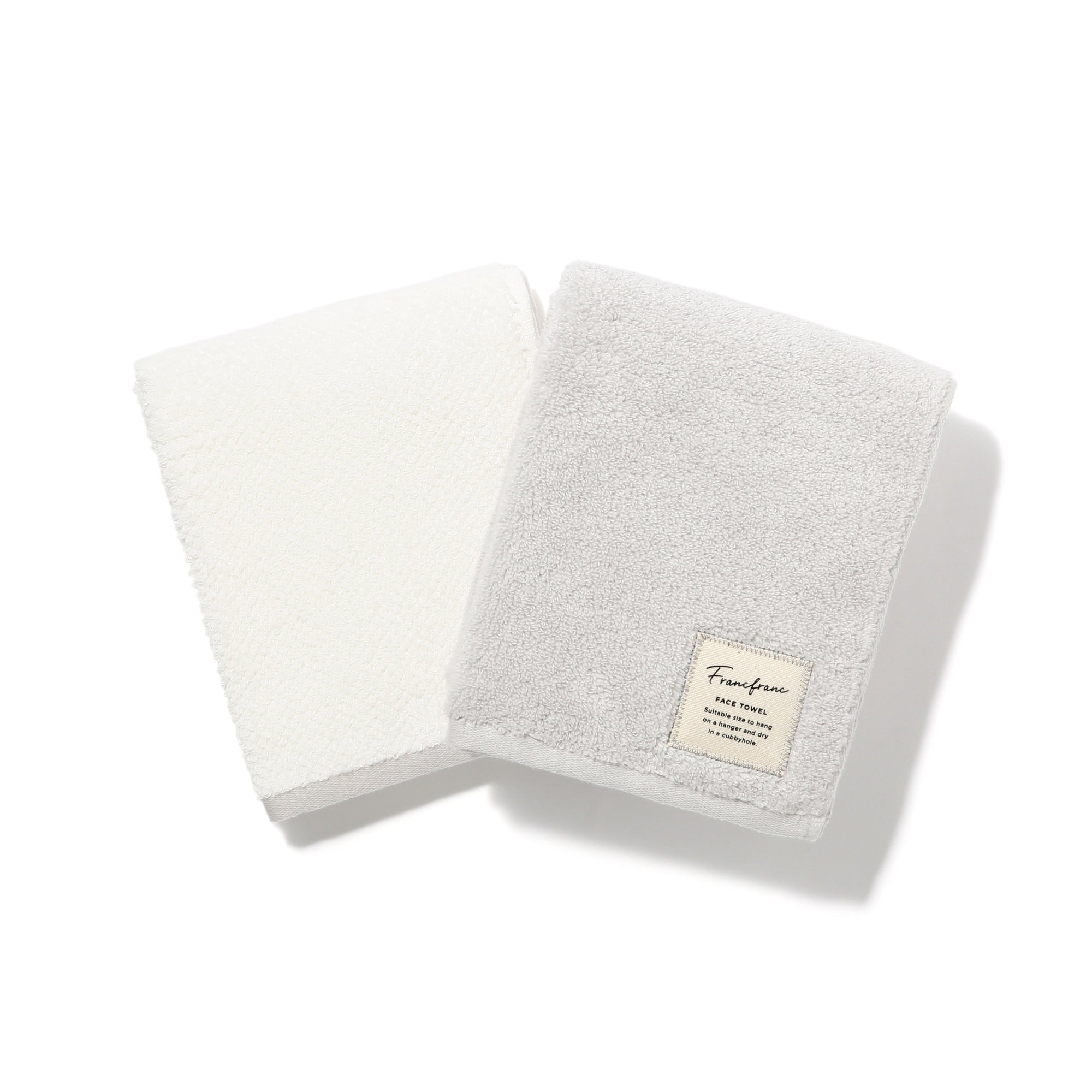 Soft & Absorbent Fuwasara Face Towel Set - 2 Pack Gray | Gentle Exfoliating & Makeup Removal | Perfect for Skincare Routine & Spa Days