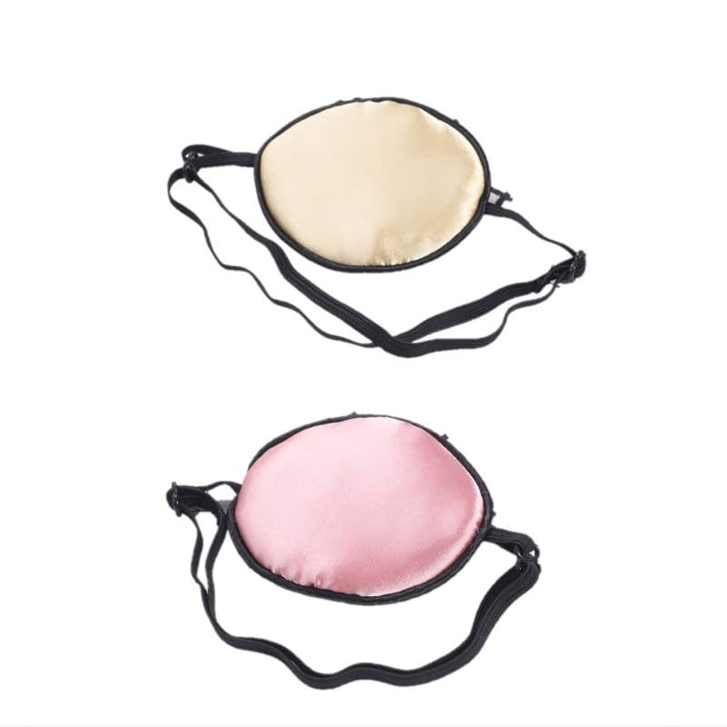 2 Pack 100% Silk Sleep Eye Mask for Women & Men - Soft Comfortable Light Blocking Eye Cover for Travel, Nap & Night Sleep (Light Yellow, Pink) - Perfect for Airplane, Office & Home Use