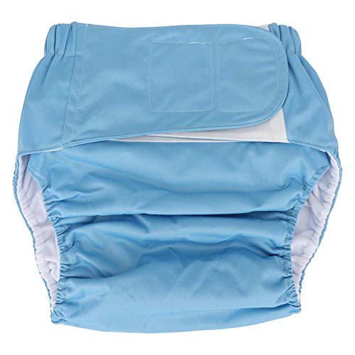 Waterproof Washable Reusable Adult Cloth Diapers for Elderly & Incontinence - Comfortable Pocket Nappies in Blue - Perfect for Swimming, Travel & Nighttime Protection