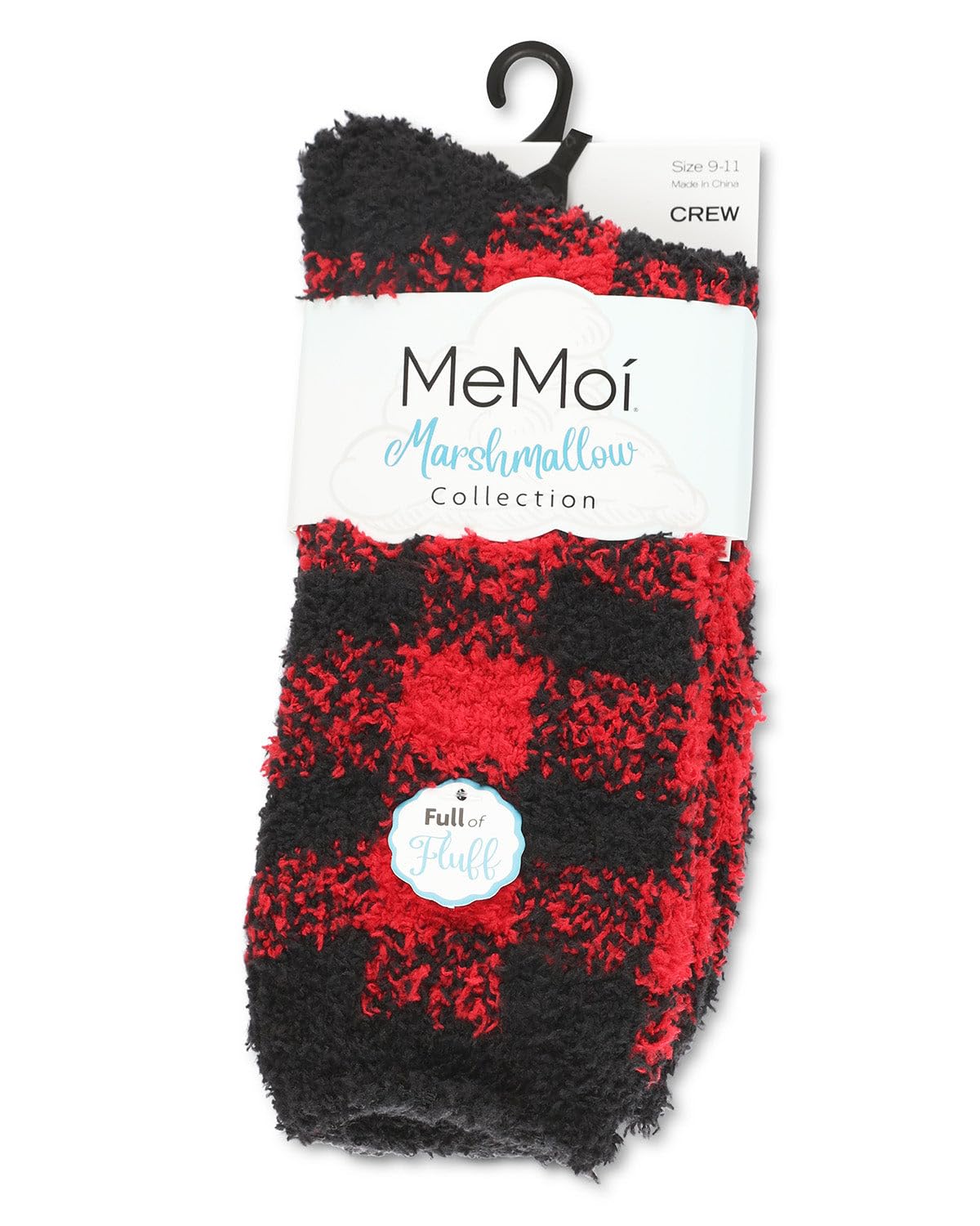 MeMoi Women's Classic Buffalo Plaid Cozy Crew Socks - Warm Winter Knit Socks for Women, Soft & Comfortable, Perfect for Christmas Gifts, Home, Office & Outdoor Activities